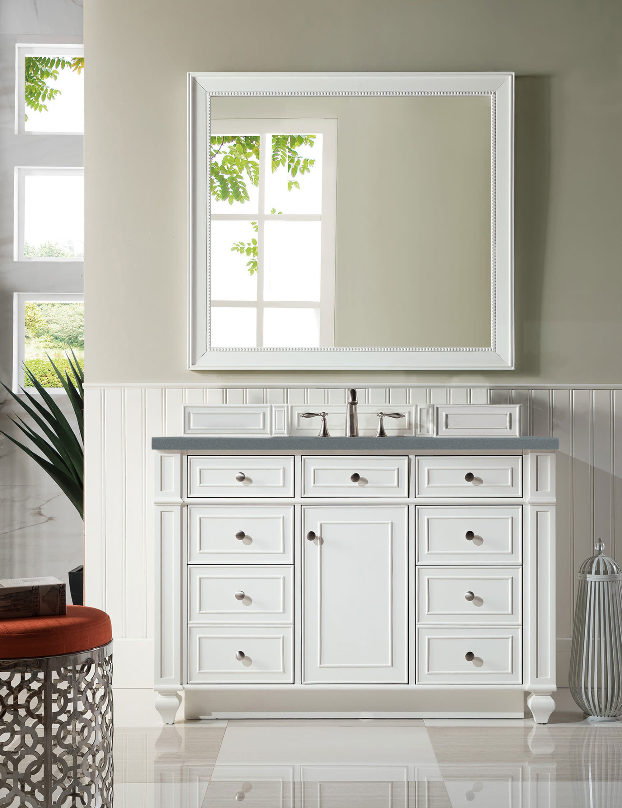 James Martin Bristol 48" Single Bathroom Vanity, Bright White, view 22