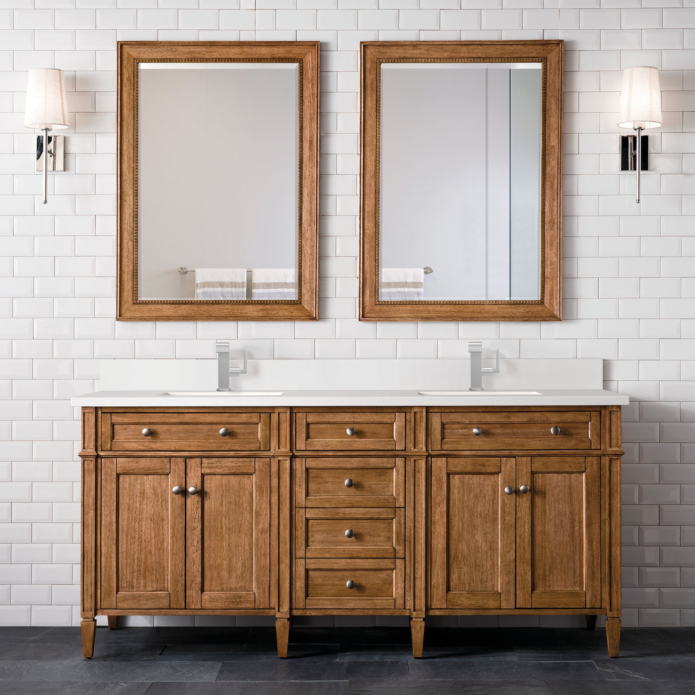James Martin Brittany 72" Double Bathroom Vanity, Saddle Brown, view 35