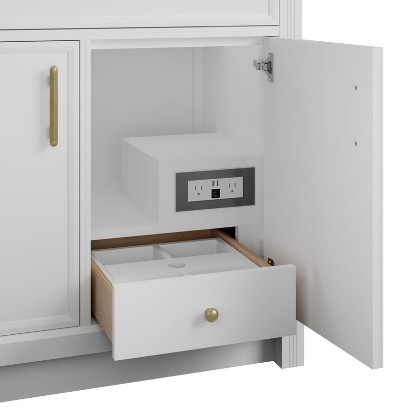 James Martin Bellshire 96" Single Bathroom Vanity, Bright White, view 10