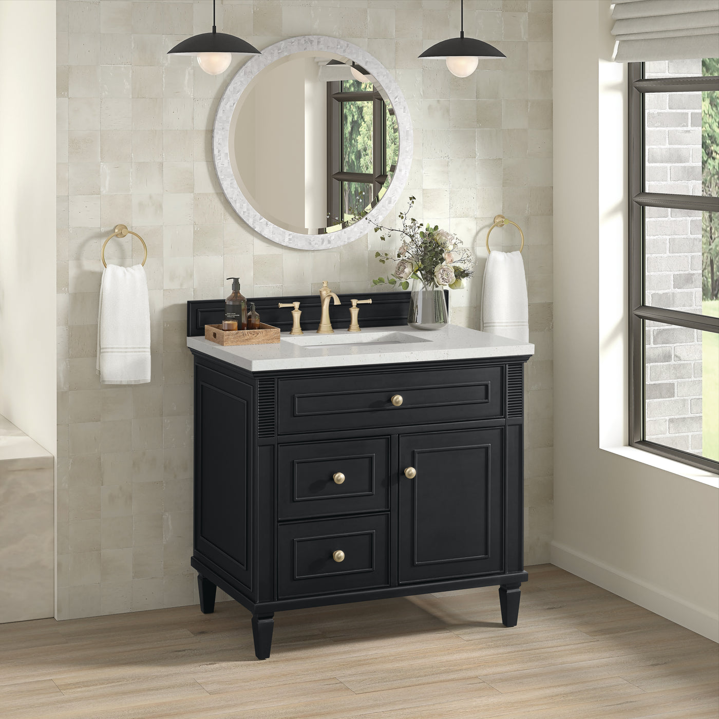 James Martin Lorelai 36" Single Bathroom Vanity, Black Onyx, view 25