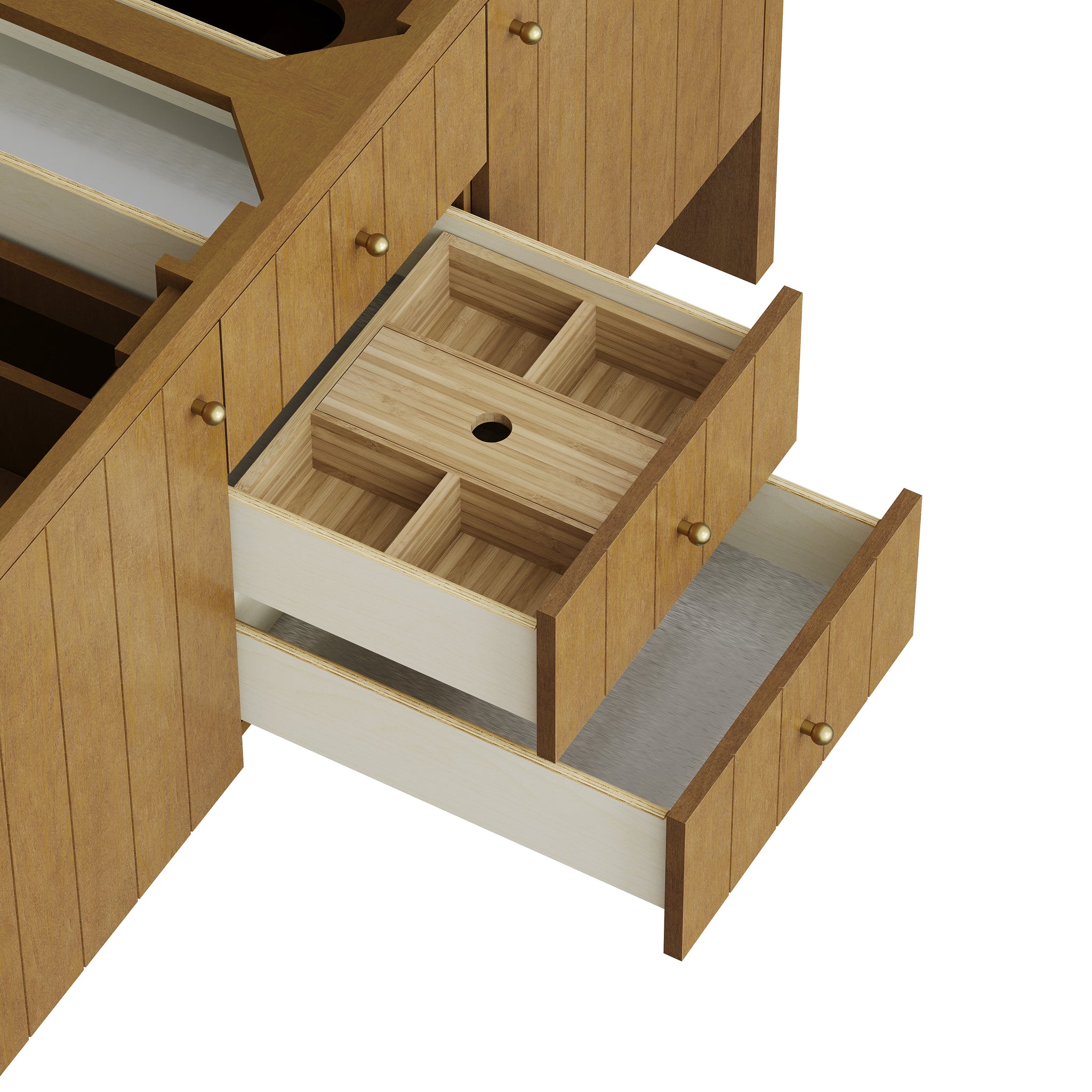 James Martin Hudson 60" Double Bathroom Vanity, Honey Oak, view 28