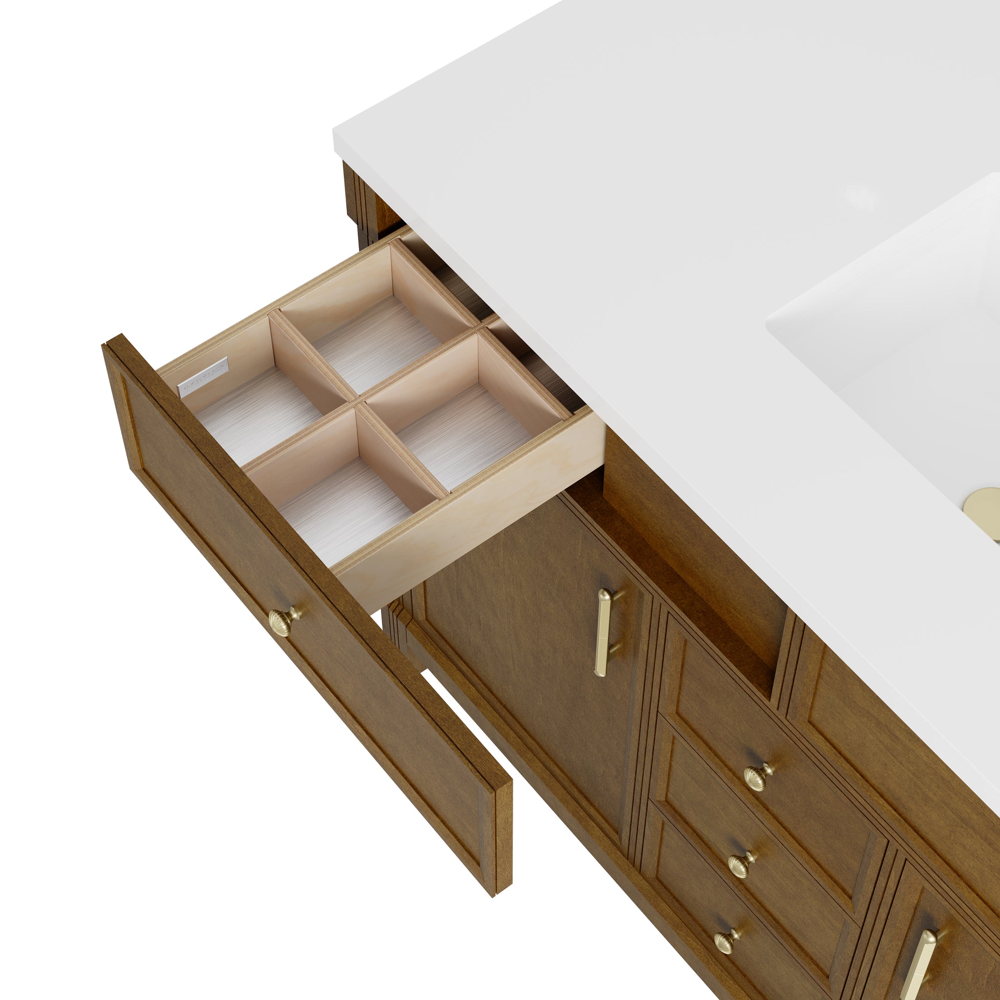 James Martin Bellshire 120" Single Bathroom Vanity, Honey Oak, view 12