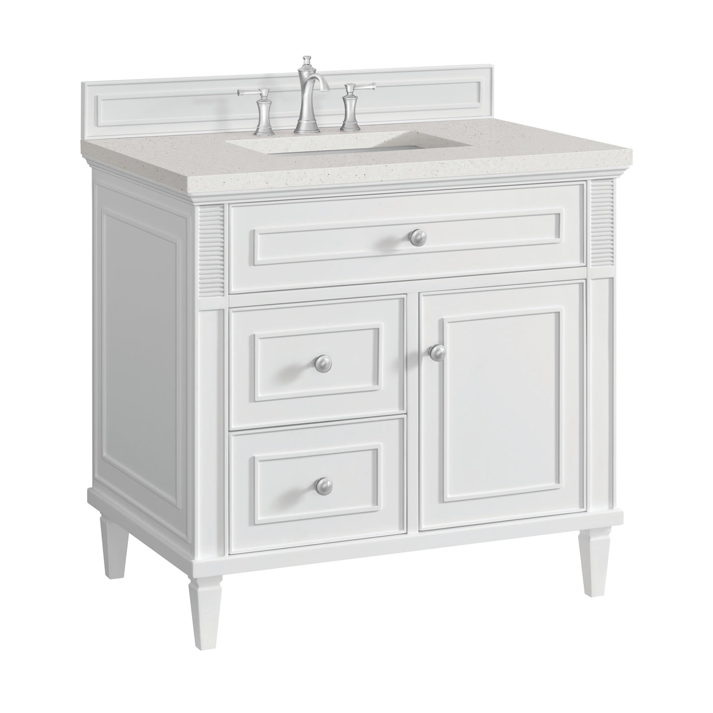 James Martin Lorelai 36" Single Bathroom Vanity, Bright White, view 30
