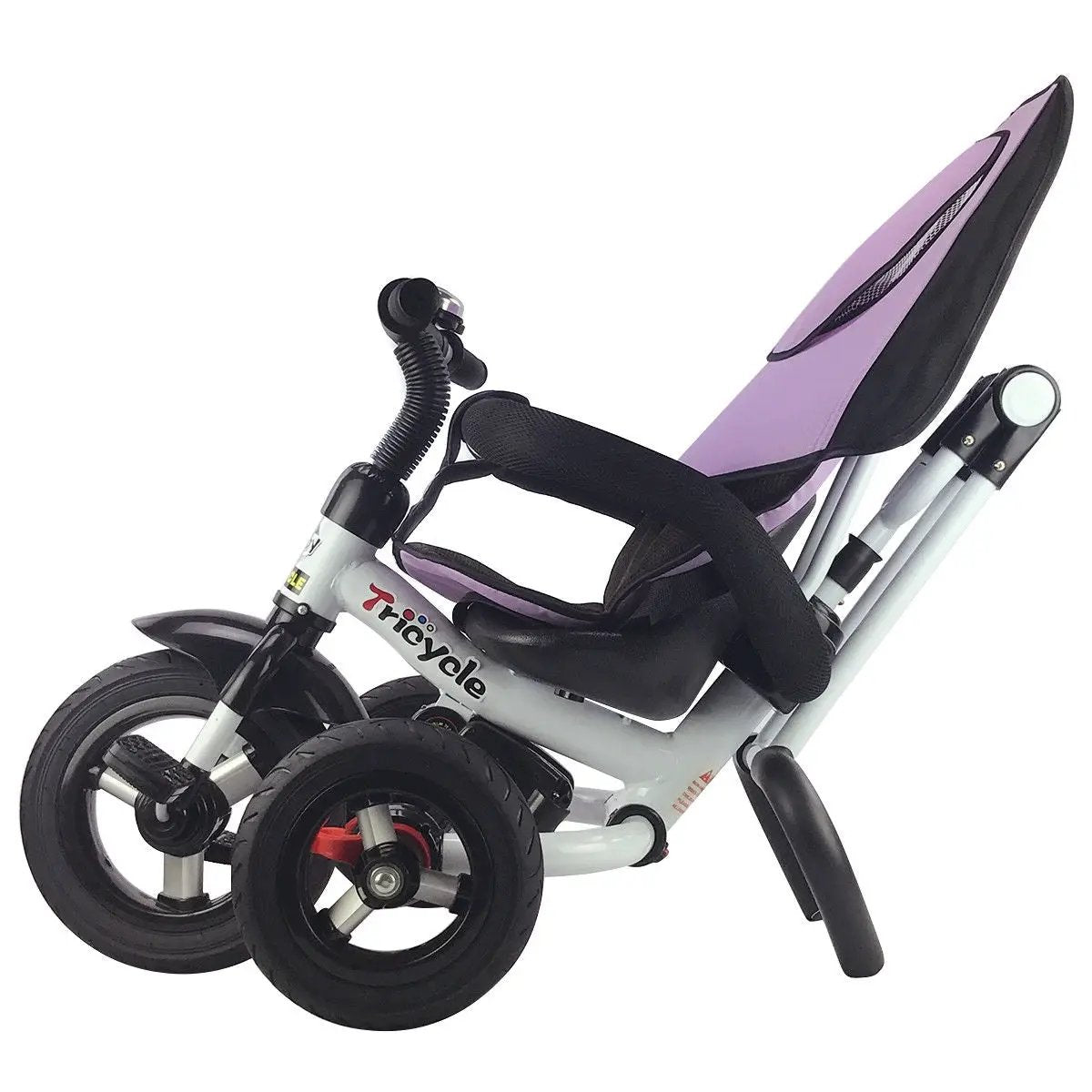 4-in-1 Detachable Learning Baby Tricycle Stroller w/ Canopy Bag-Pink by DirectDeals