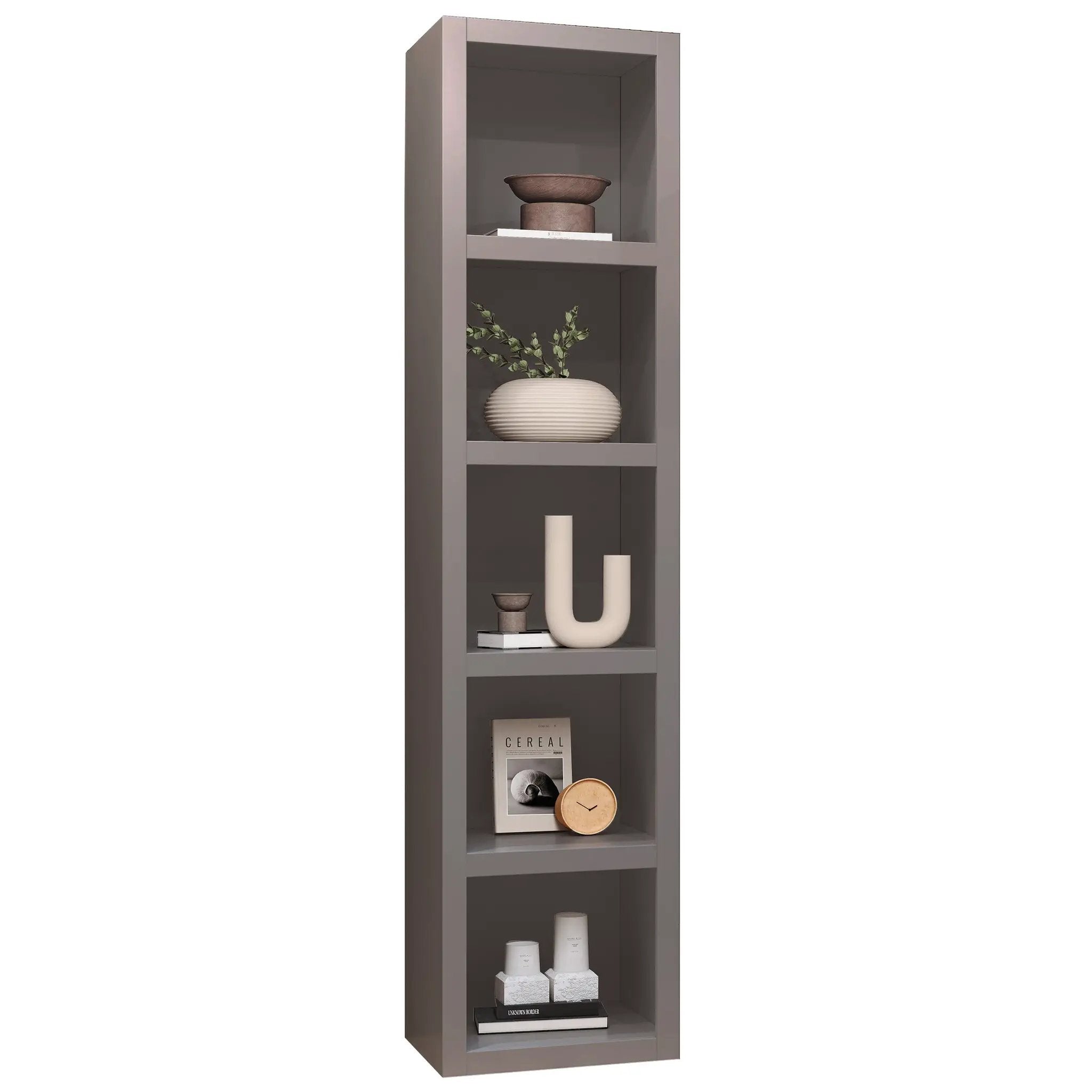 Grey 85-in Tall Wooden Bookcase Shelf by Sharicks