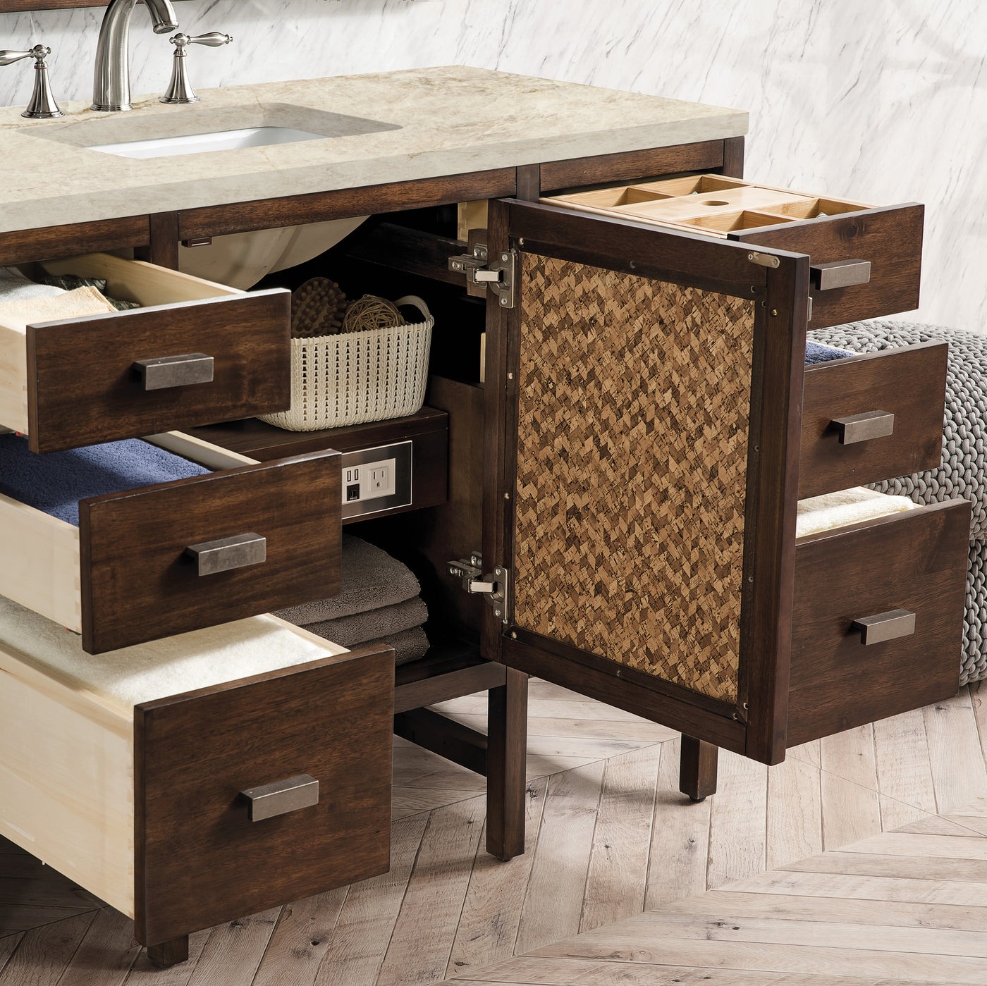 James Martin Addison 48" Single Bathroom Vanity, Mid-Century Acacia, view 37