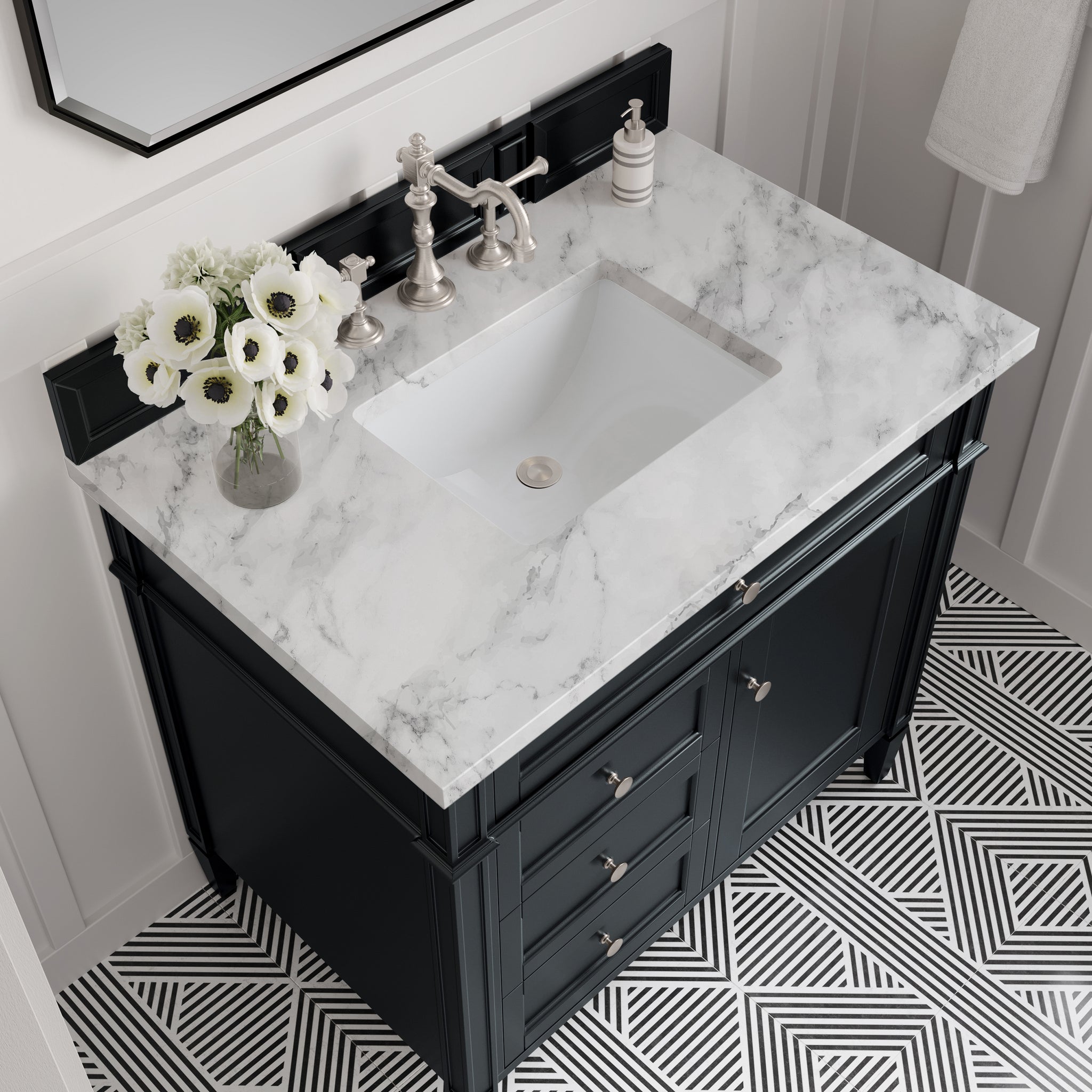 James Martin Brittany 36" Single Bathroom Vanity, Black Onyx, view 37