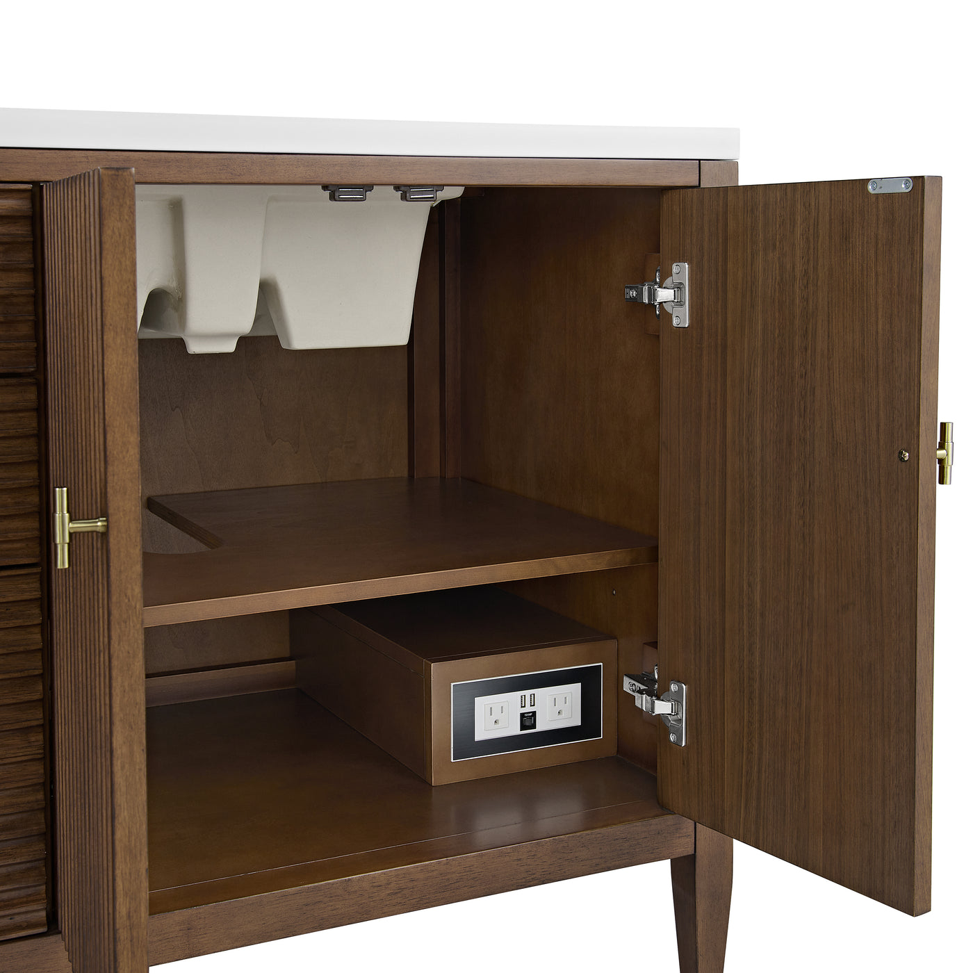 James Martin Myrrin 72" Single Bathroom Vanity, Mid-Century Walnut, view 7