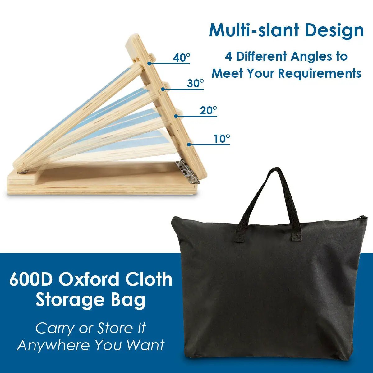 4-Level Wooden Slant Board with Anti-skid Surface by DirectDeals