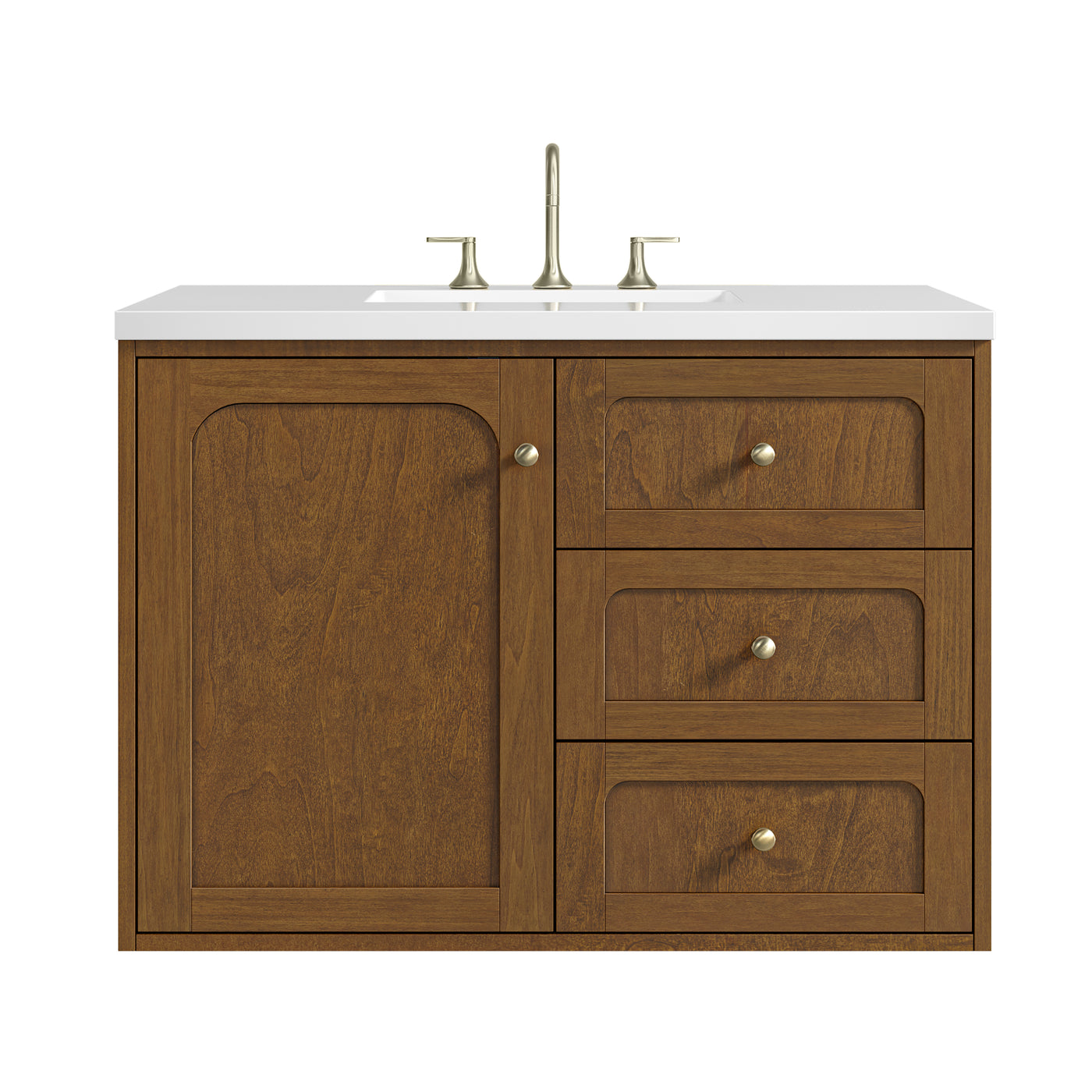 James Martin Laurent 36" Dual Mount Single Bathroom Vanity, Honey Oak, view 37