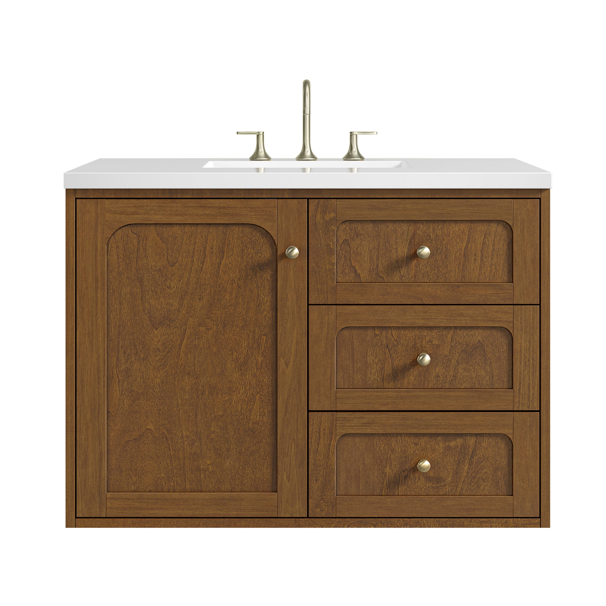James Martin Laurent 36" Dual Mount Single Bathroom Vanity, Honey Oak, view 37