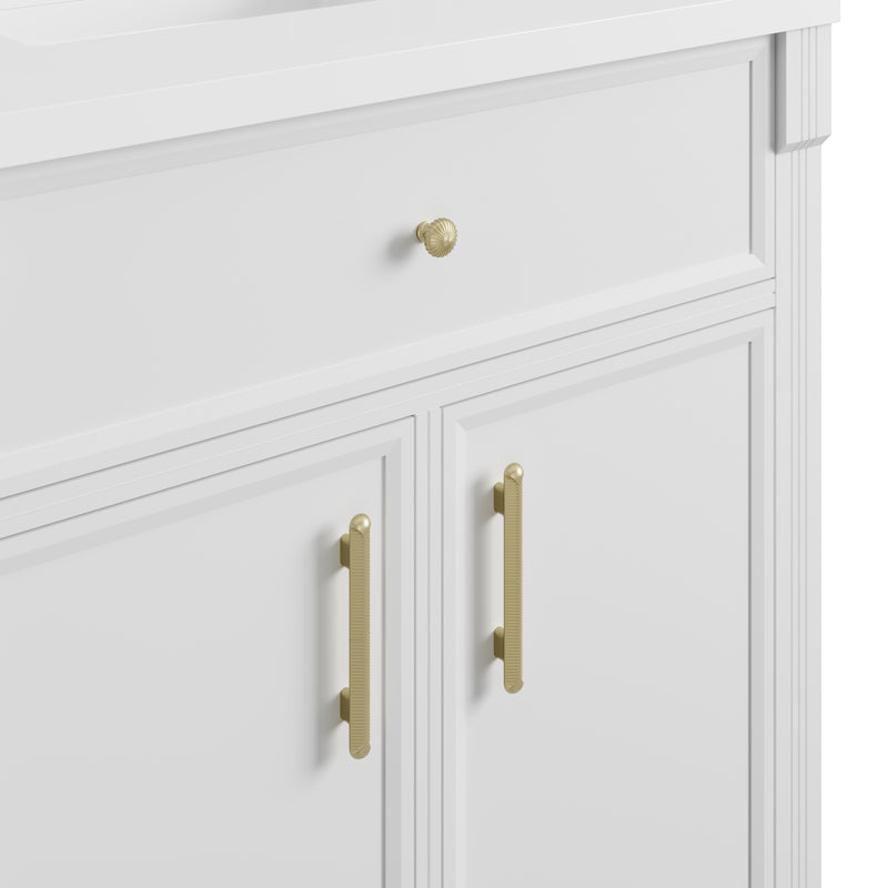 James Martin Bellshire 84" Single Bathroom Vanity, Bright White, view 8