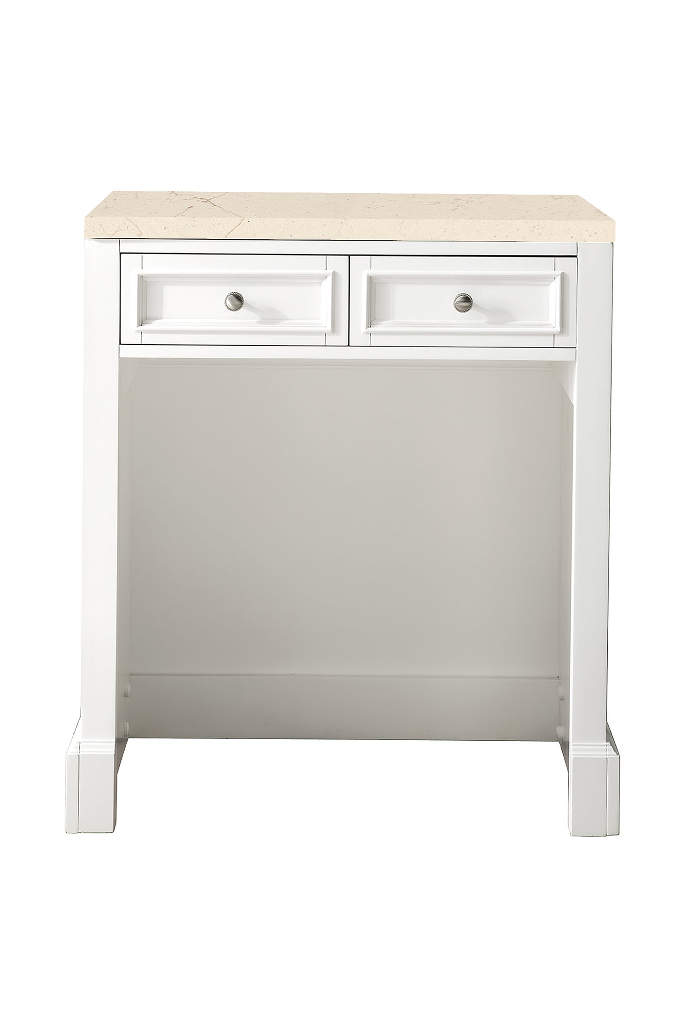 James Martin De Soto 30" Countertop Unit, Bright White with Eternal Marfil countertop