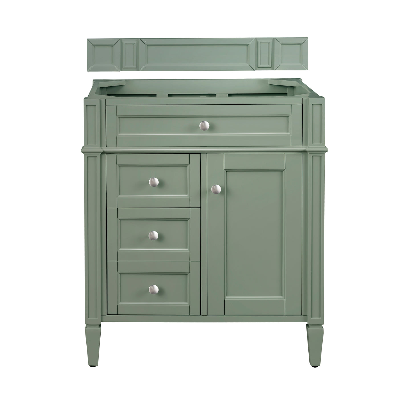 James Martin Brittany 30" Single Bathroom Vanity, Smokey Celadon, view 12