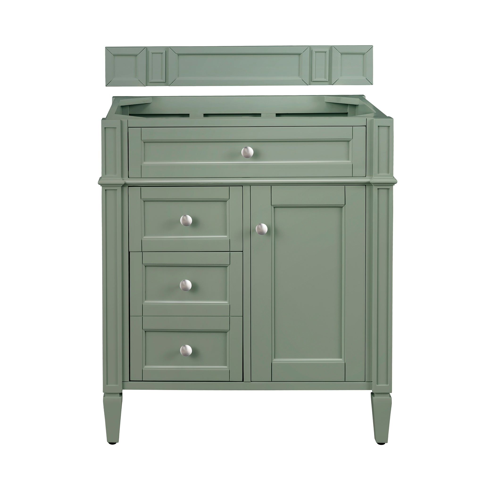 James Martin Brittany 30" Single Bathroom Vanity, Smokey Celadon, view 12
