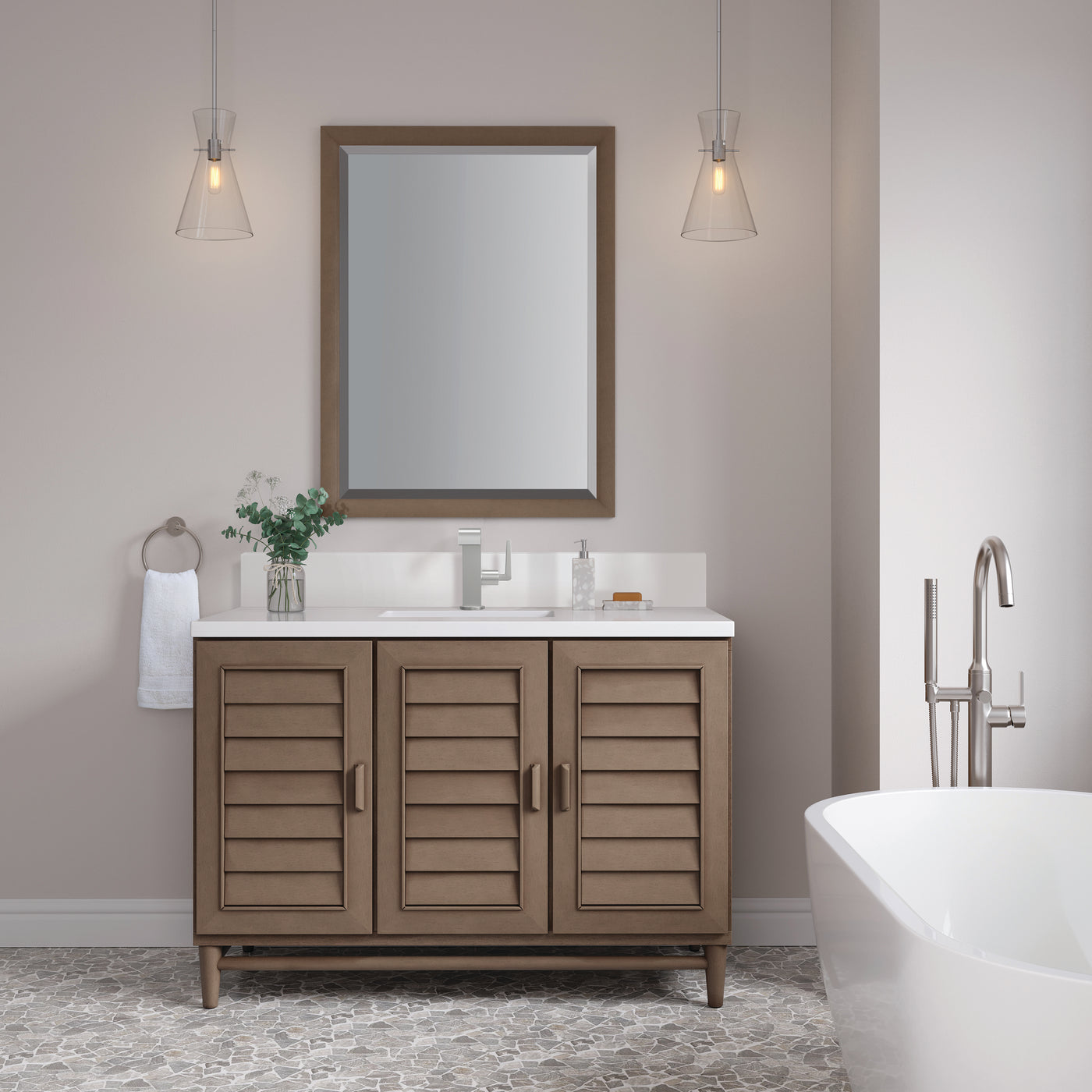 James Martin Portland 48" Single Bathroom Vanity, Whitewashed Walnut, view 39