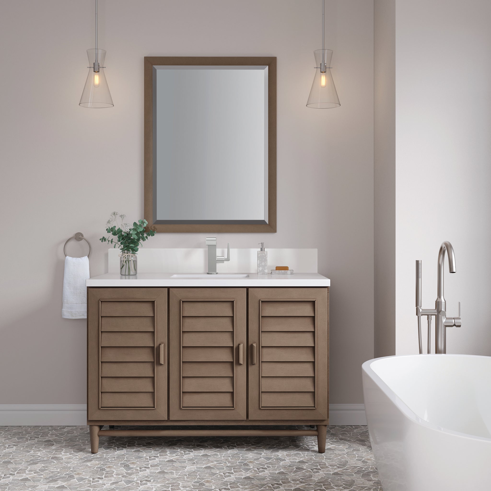 James Martin Portland 48" Single Bathroom Vanity, Whitewashed Walnut, view 39