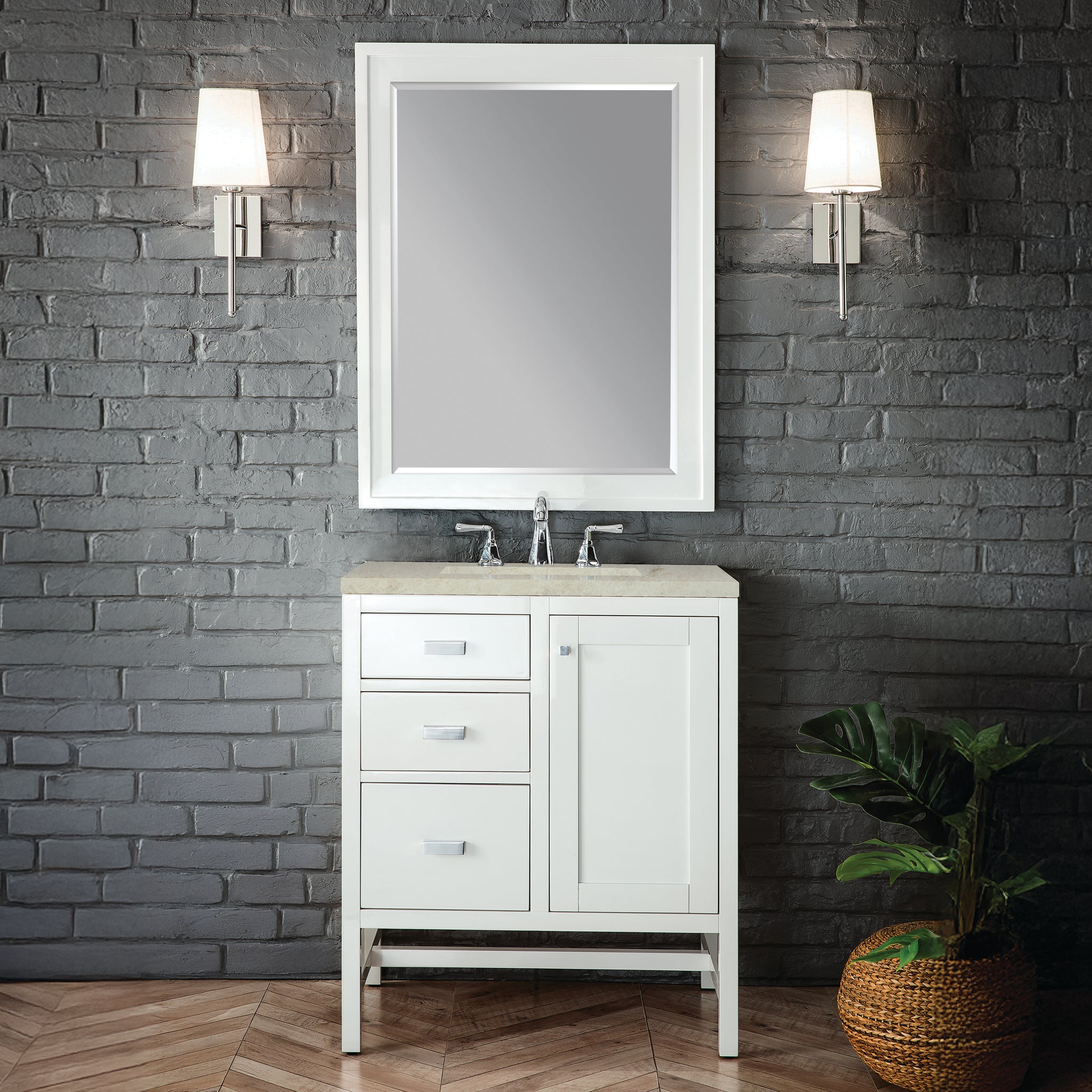 James Martin Addison 30" Single Bathroom Vanity, Glossy White, view 35