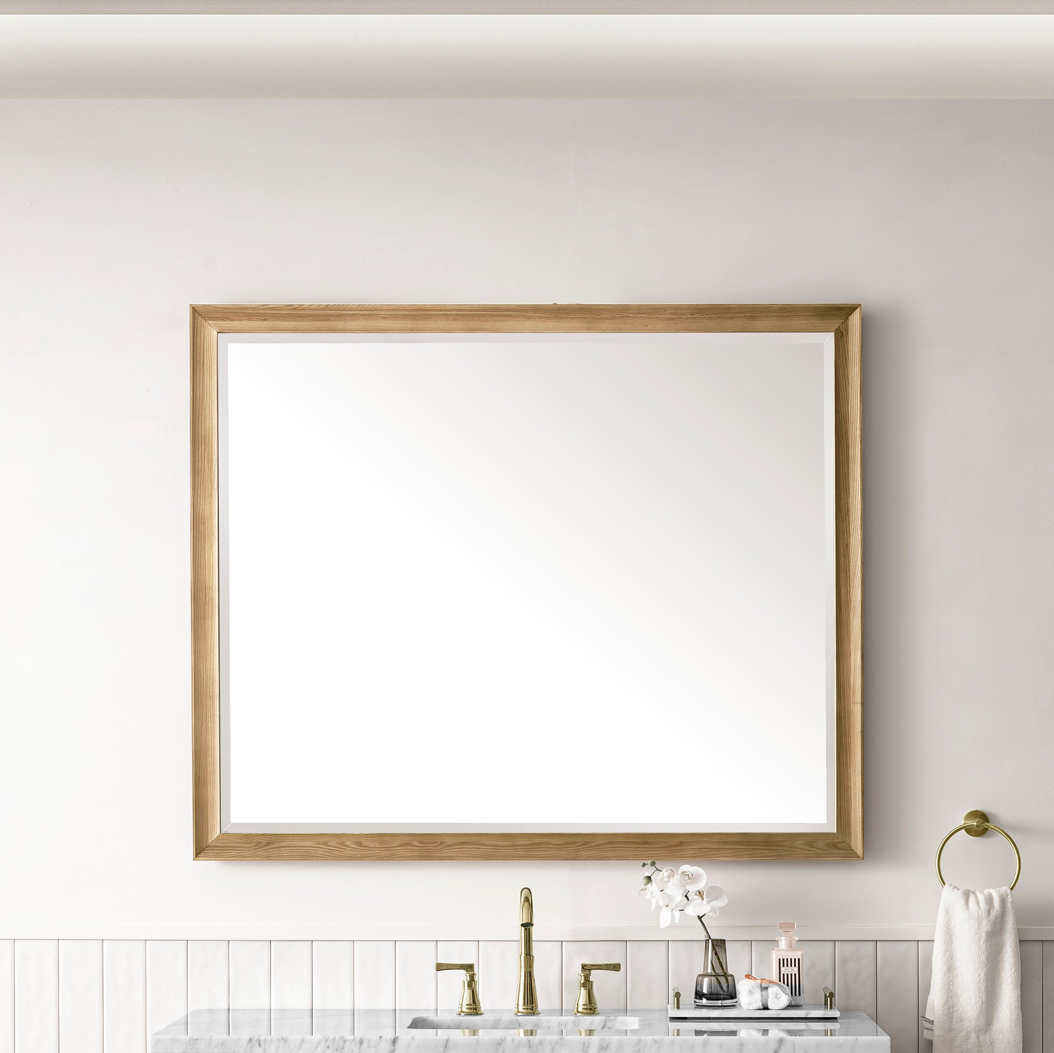 James Martin Glenbrooke 48" Mirror, Light Natural Oak, view 3