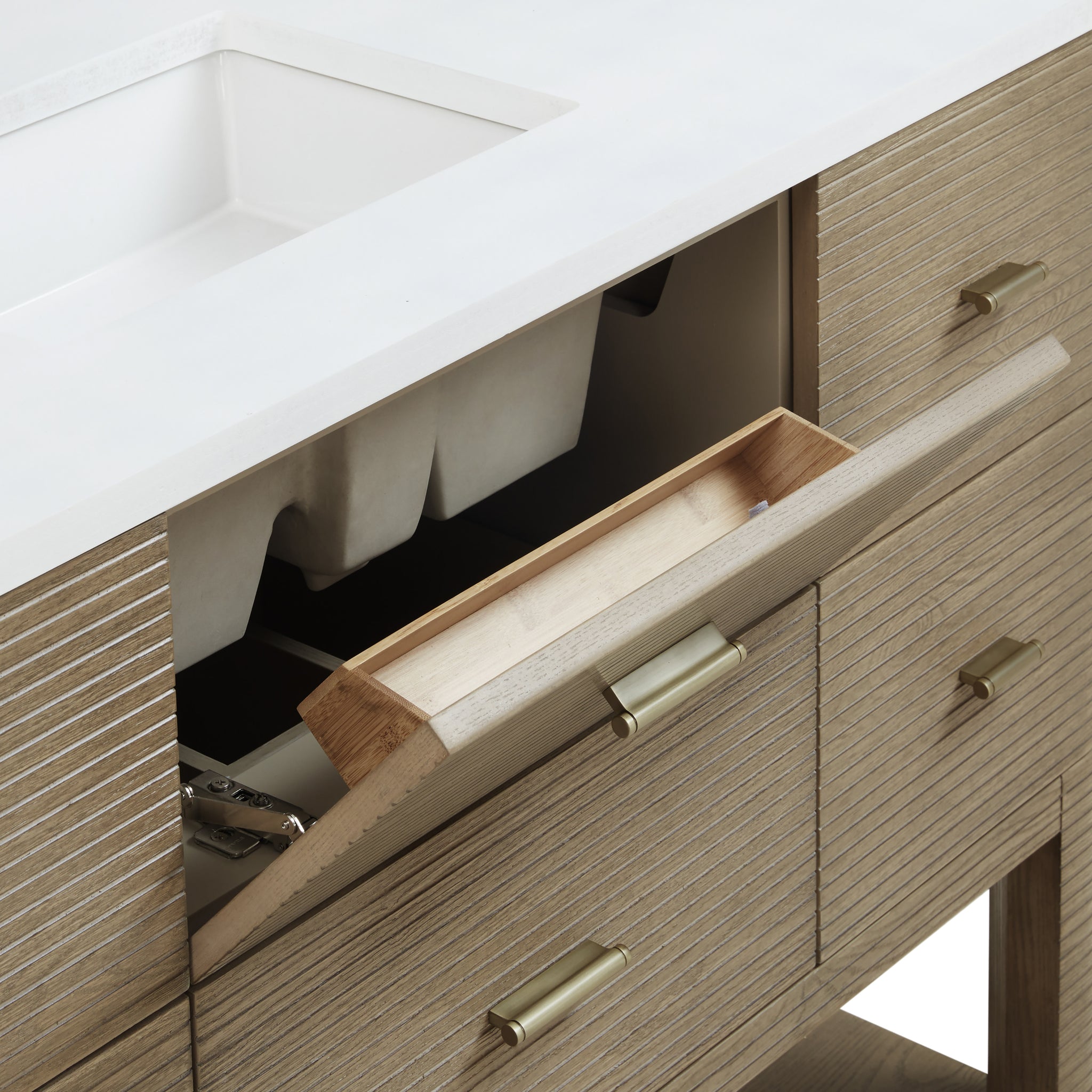 James Martin Lucian 48" Single Bathroom Vanity, Pebble Oak, view 29