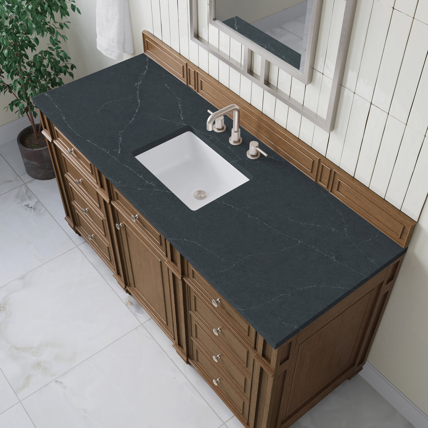 James Martin Bristol 60" Single Bathroom Vanity, Saddle Brown, view 24