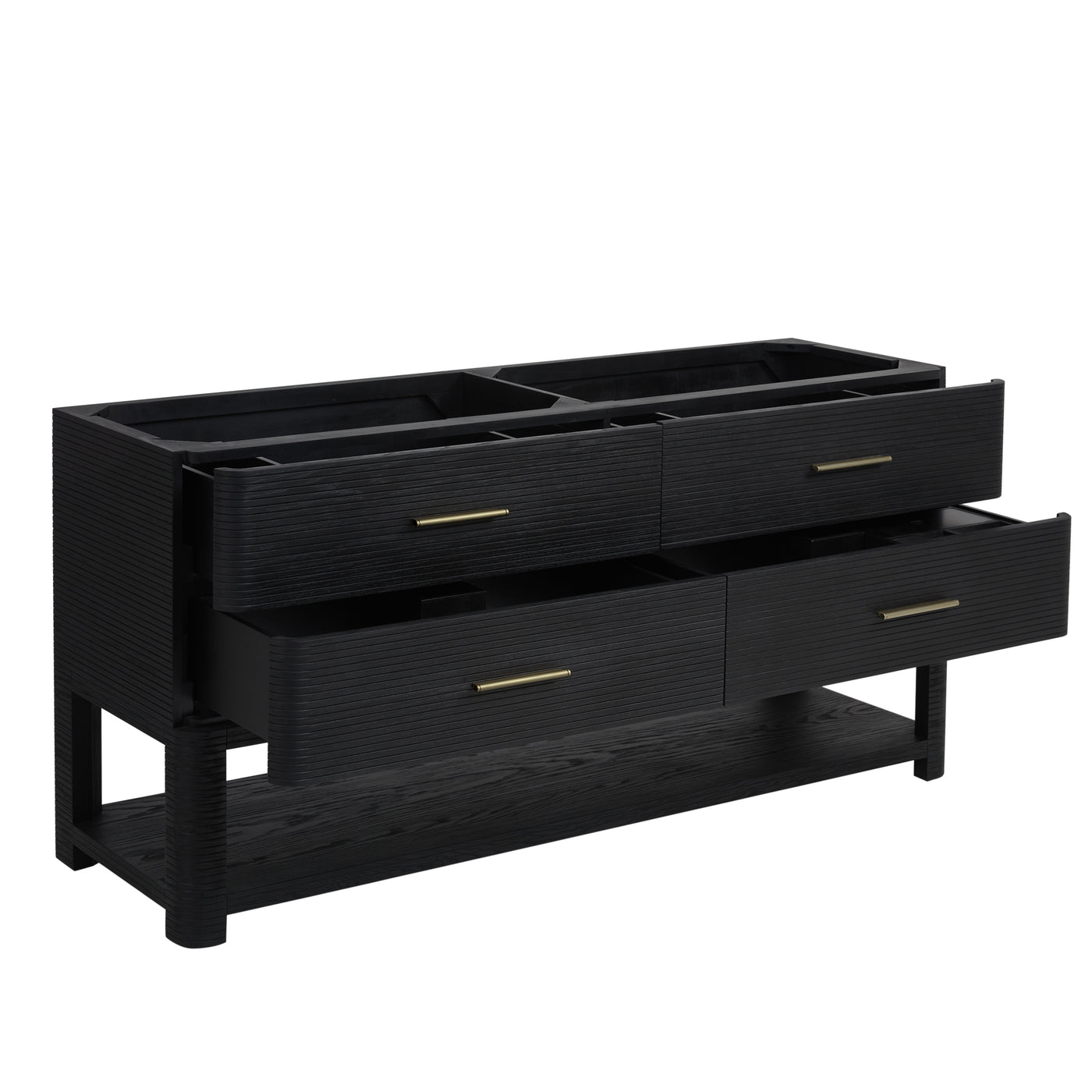 James Martin Lucian 72" Double Bathroom Vanity, Carbon Oak, view 13