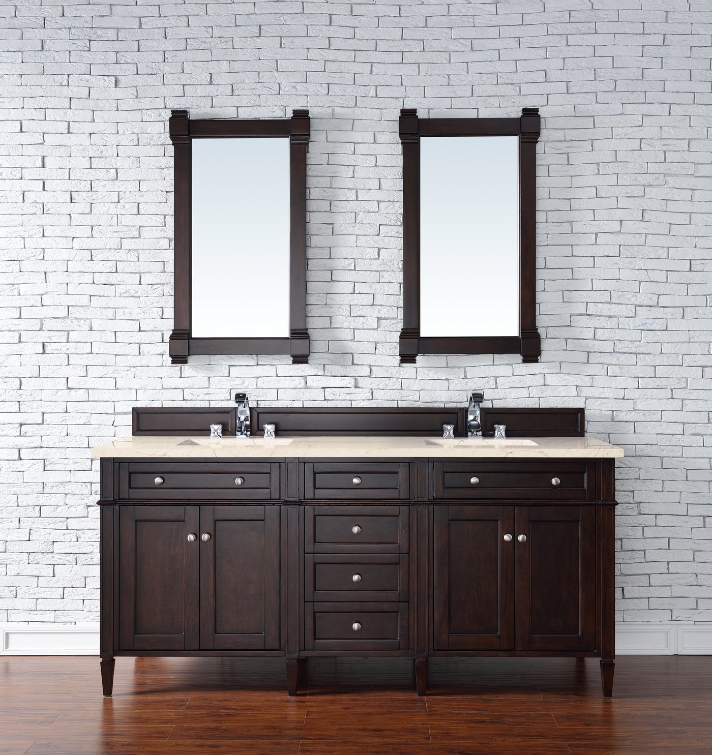 James Martin Brittany 72" Double Bathroom Vanity, Burnished Mahogany, view 22