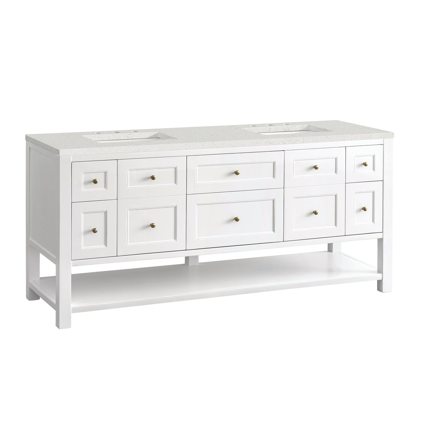 James Martin Breckenridge 72" Double Bathroom Vanity, Bright White, view 36