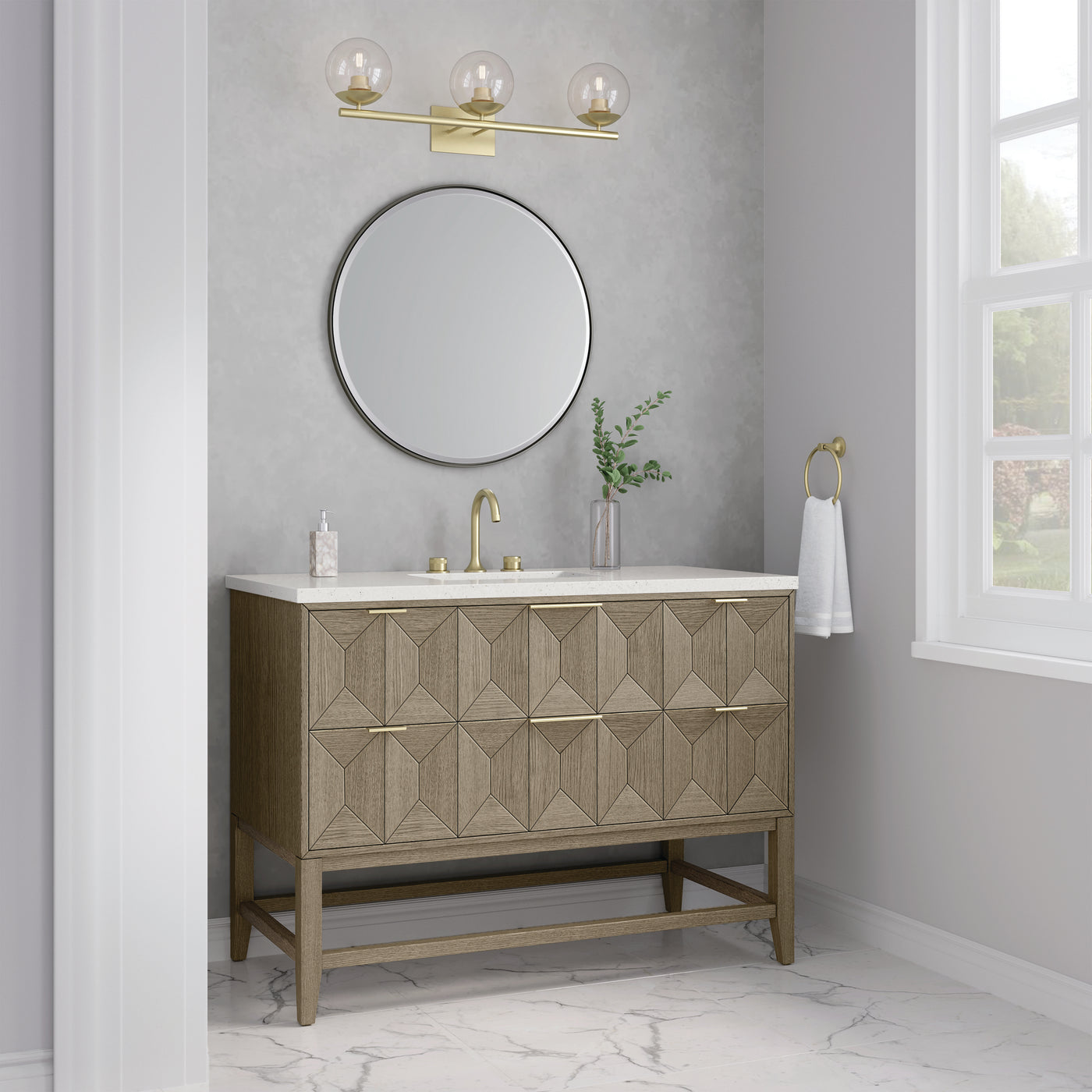 James Martin Emmeline 48" Single Bathroom Vanity, Pebble Oak, view 30
