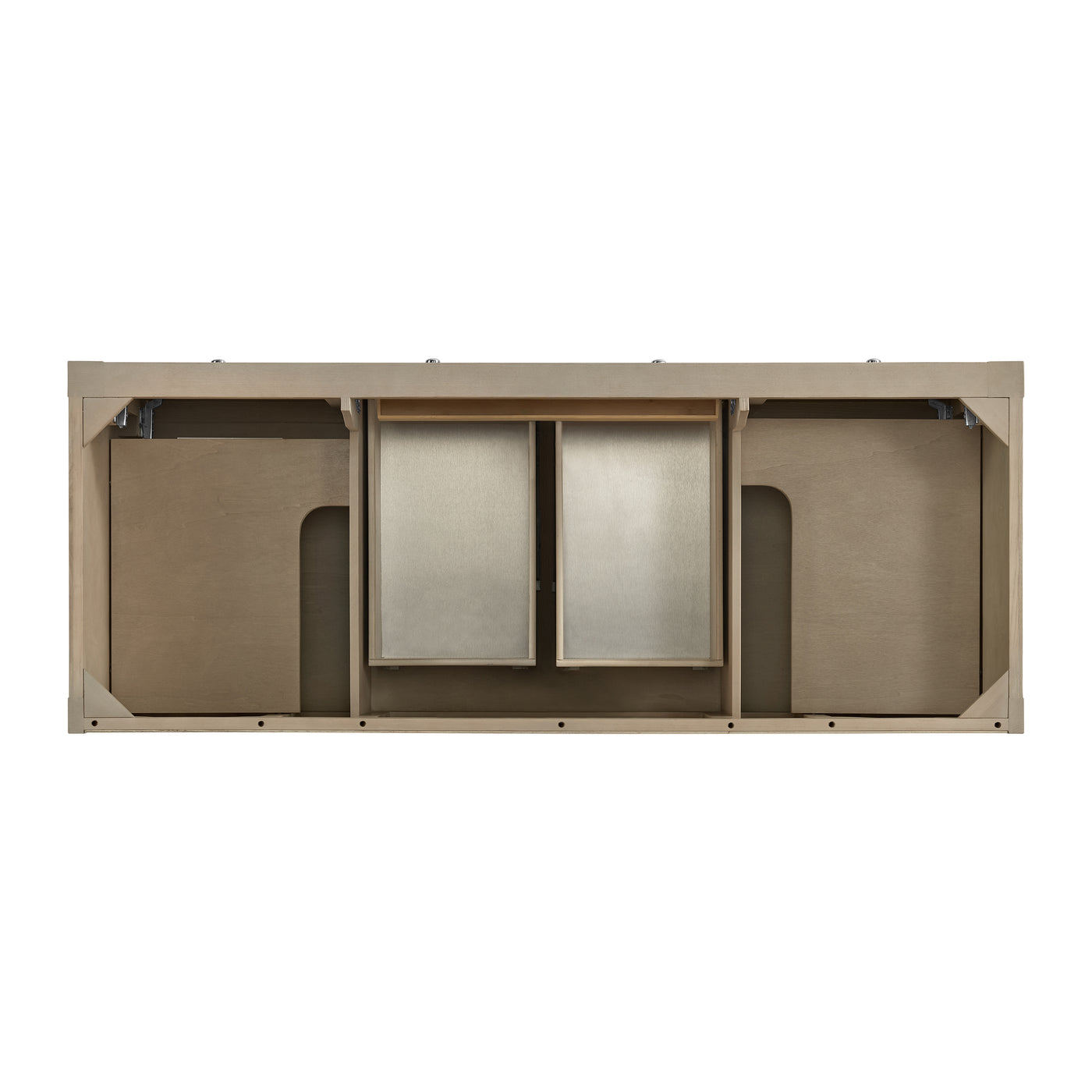 James Martin Breckenridge 60" Double Bathroom Vanity, Whitewashed Oak, view 18