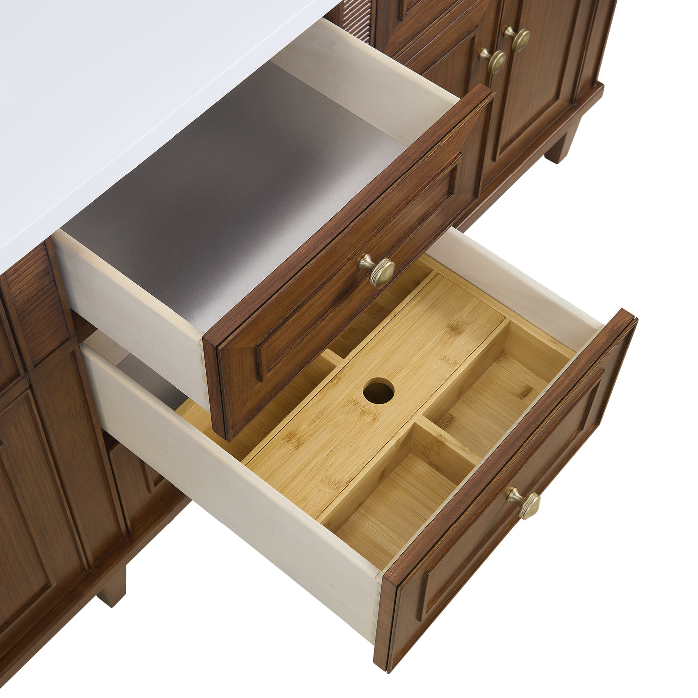 James Martin Lorelai 72" Double Bathroom Vanity, Mid-Century Walnut, view 21