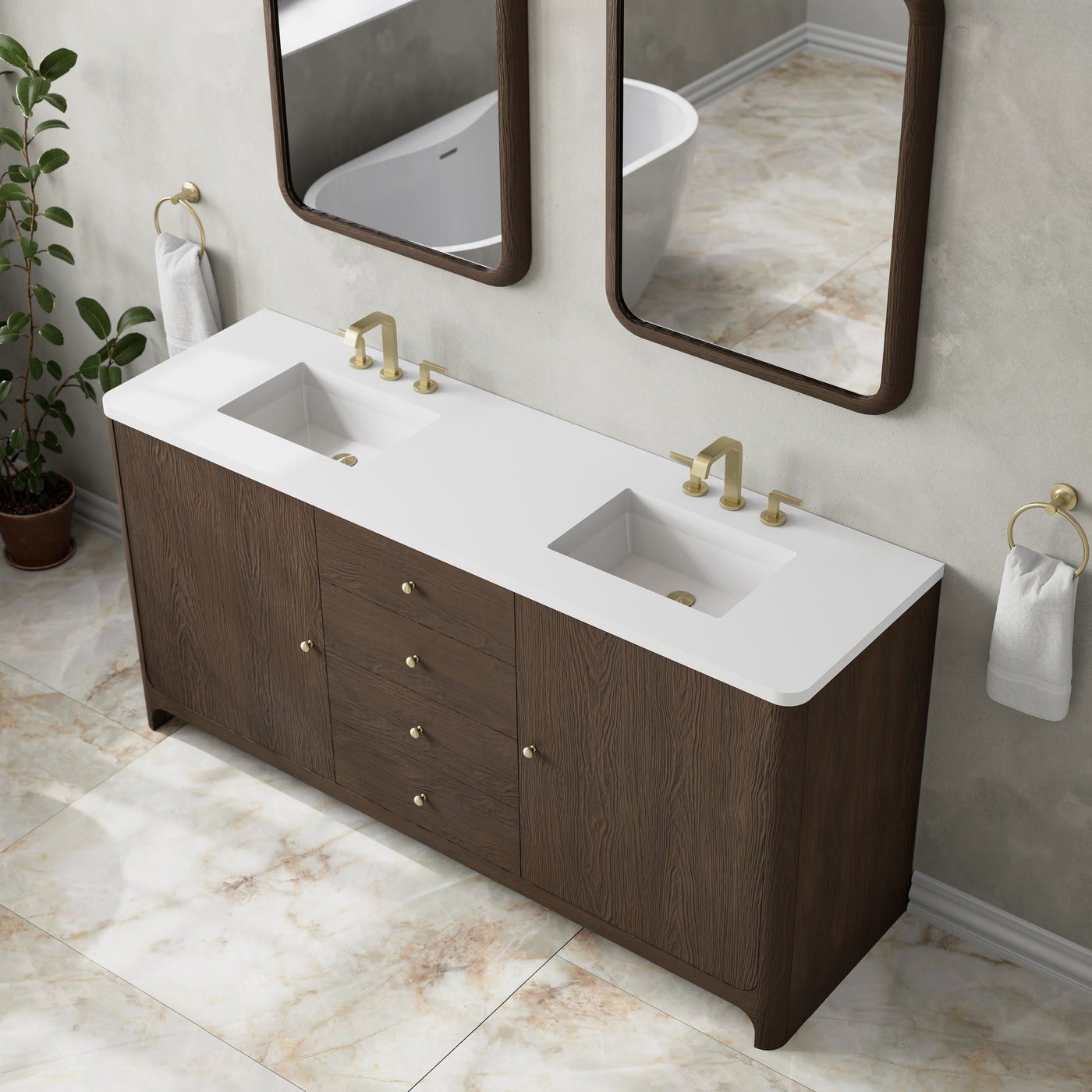 James Martin Gracyn 72" Double Bathroom Vanity, Sable, view 25