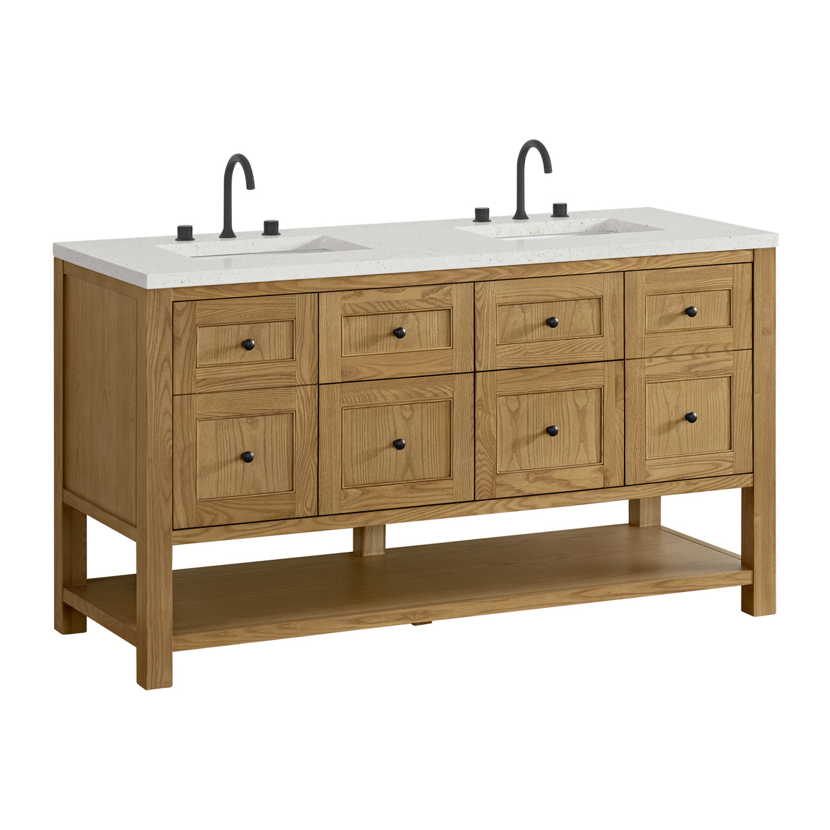 James Martin Breckenridge 60" Double Bathroom Vanity, Light Natural Oak, view 31