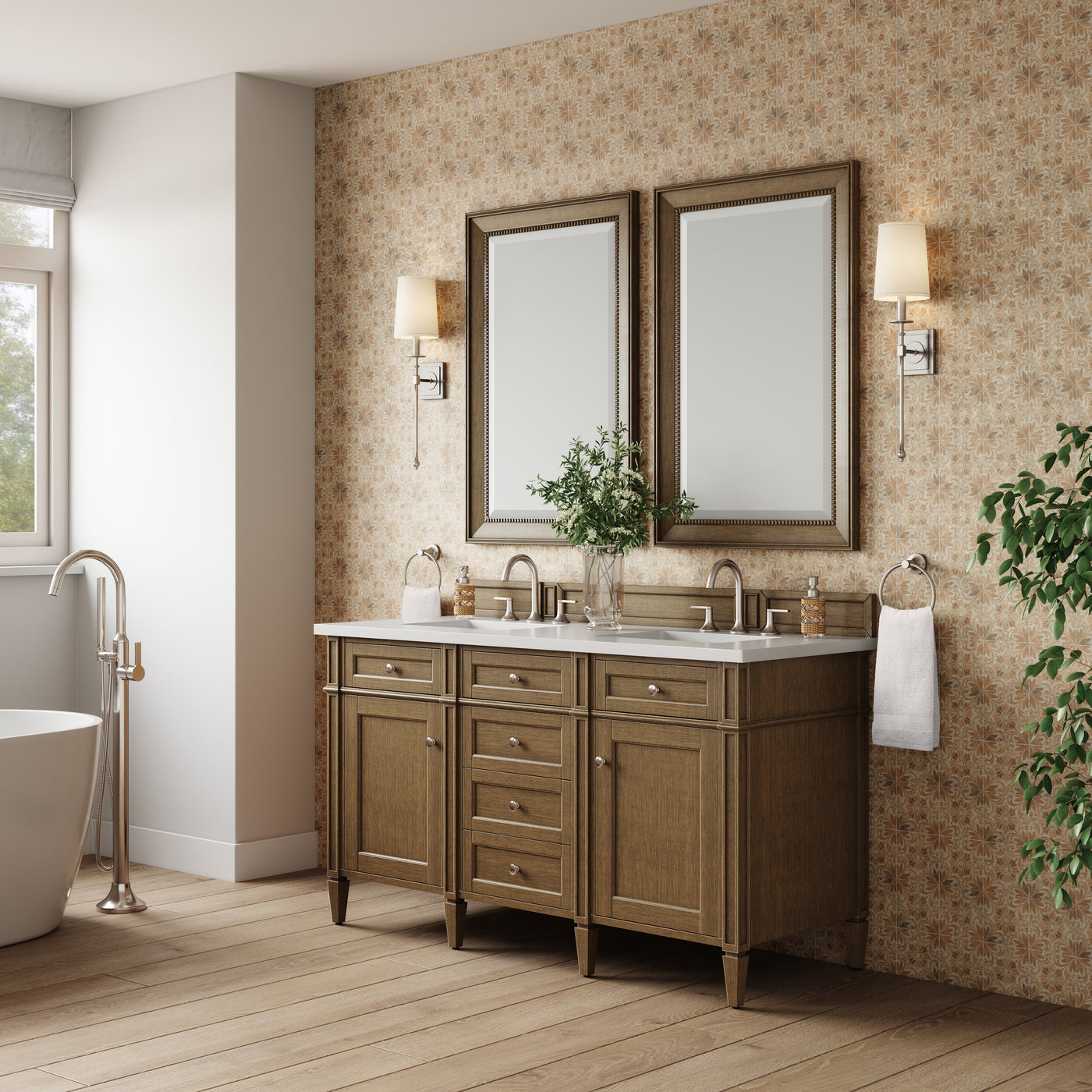James Martin Brittany 60" Double Bathroom Vanity, Saddle Brown, view 22
