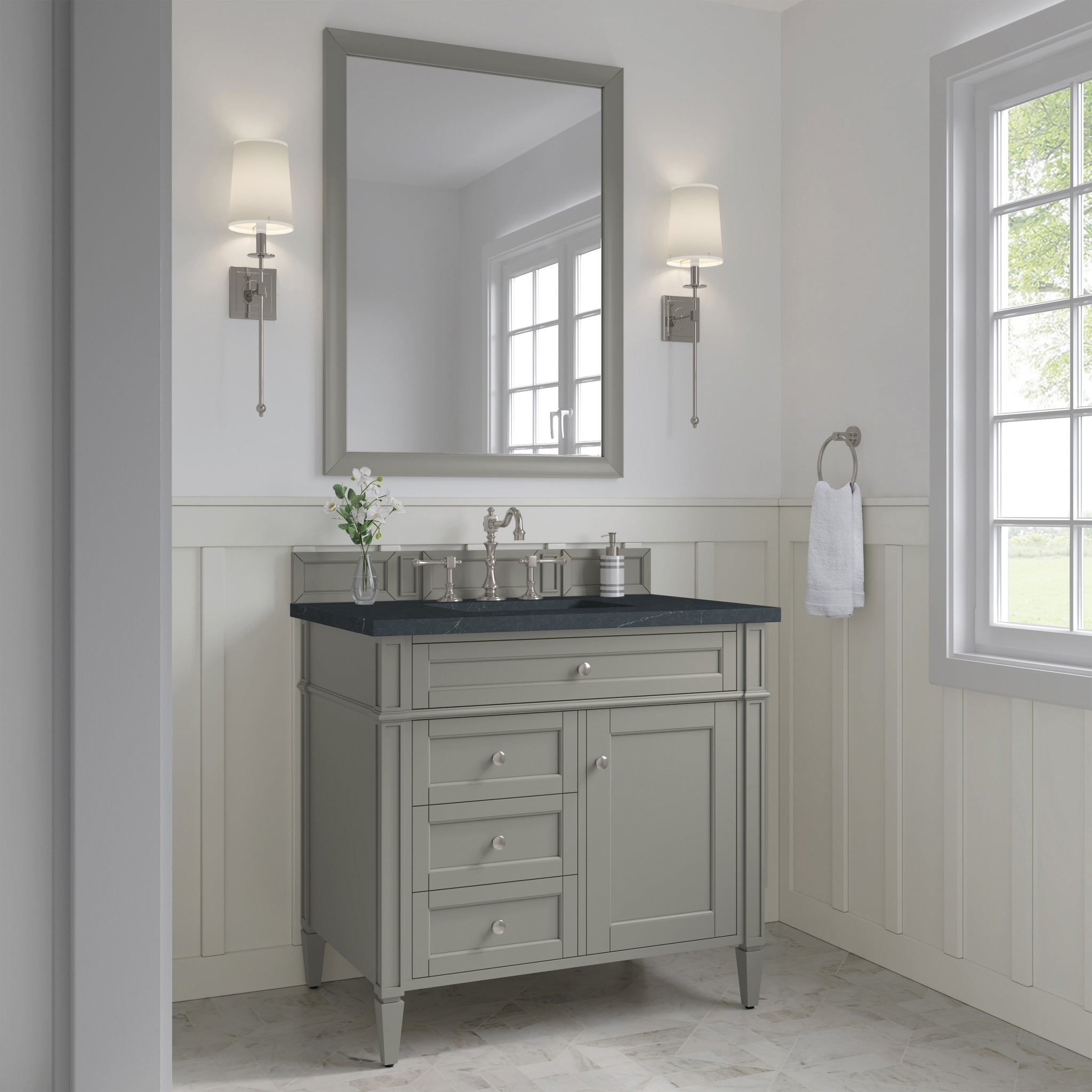 James Martin Brittany 36" Single Bathroom Vanity, Urban Gray, view 27