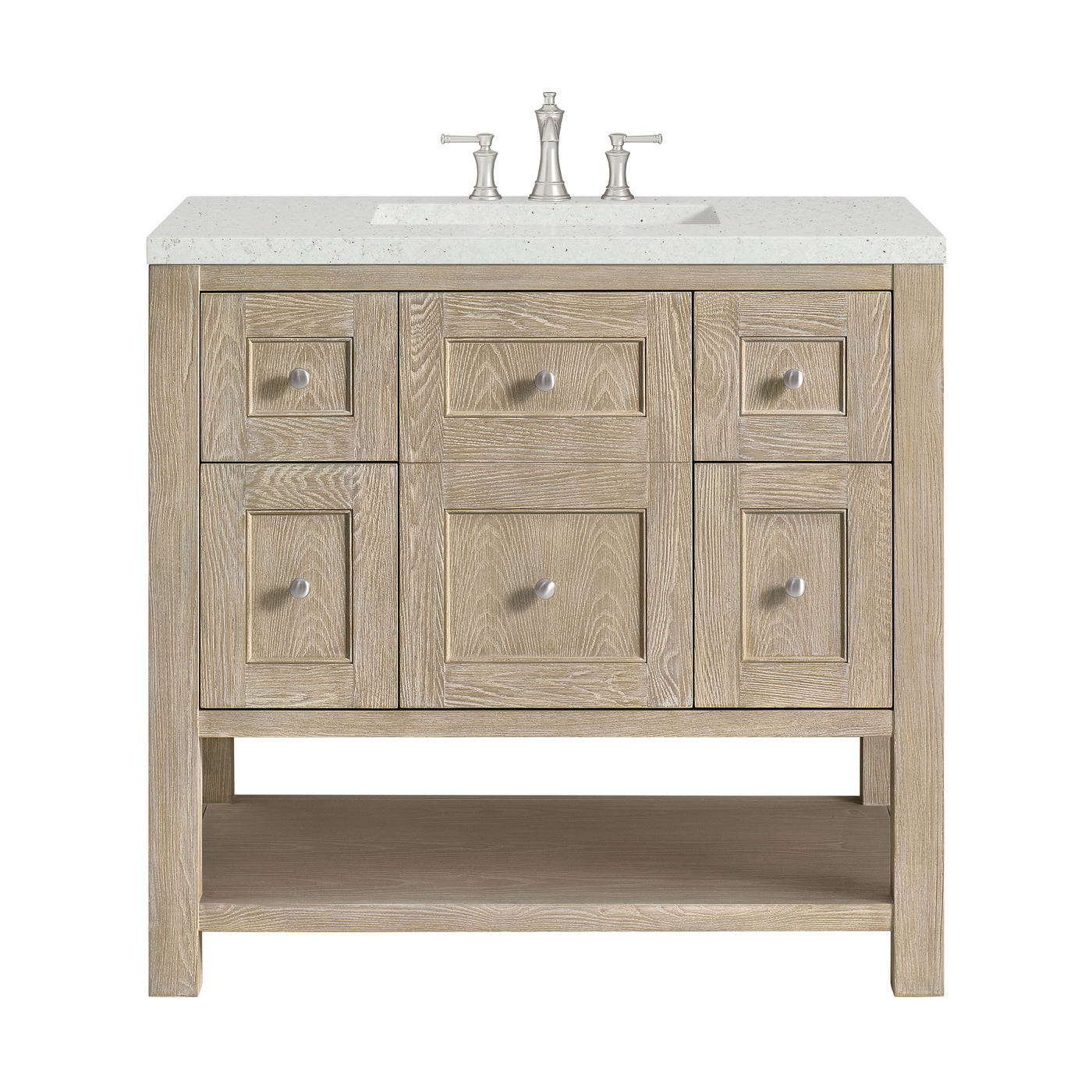 James Martin Breckenridge 36" Single Bathroom Vanity, Whitewashed Oak, view 22