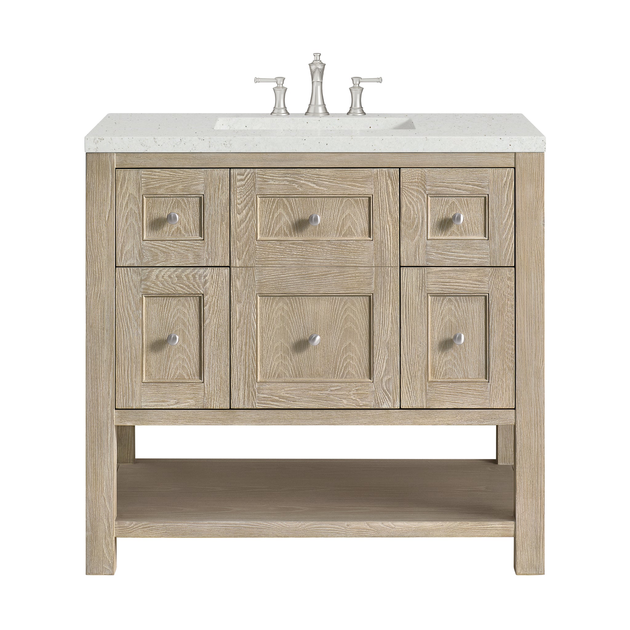 James Martin Breckenridge 36" Single Bathroom Vanity, Whitewashed Oak, view 22