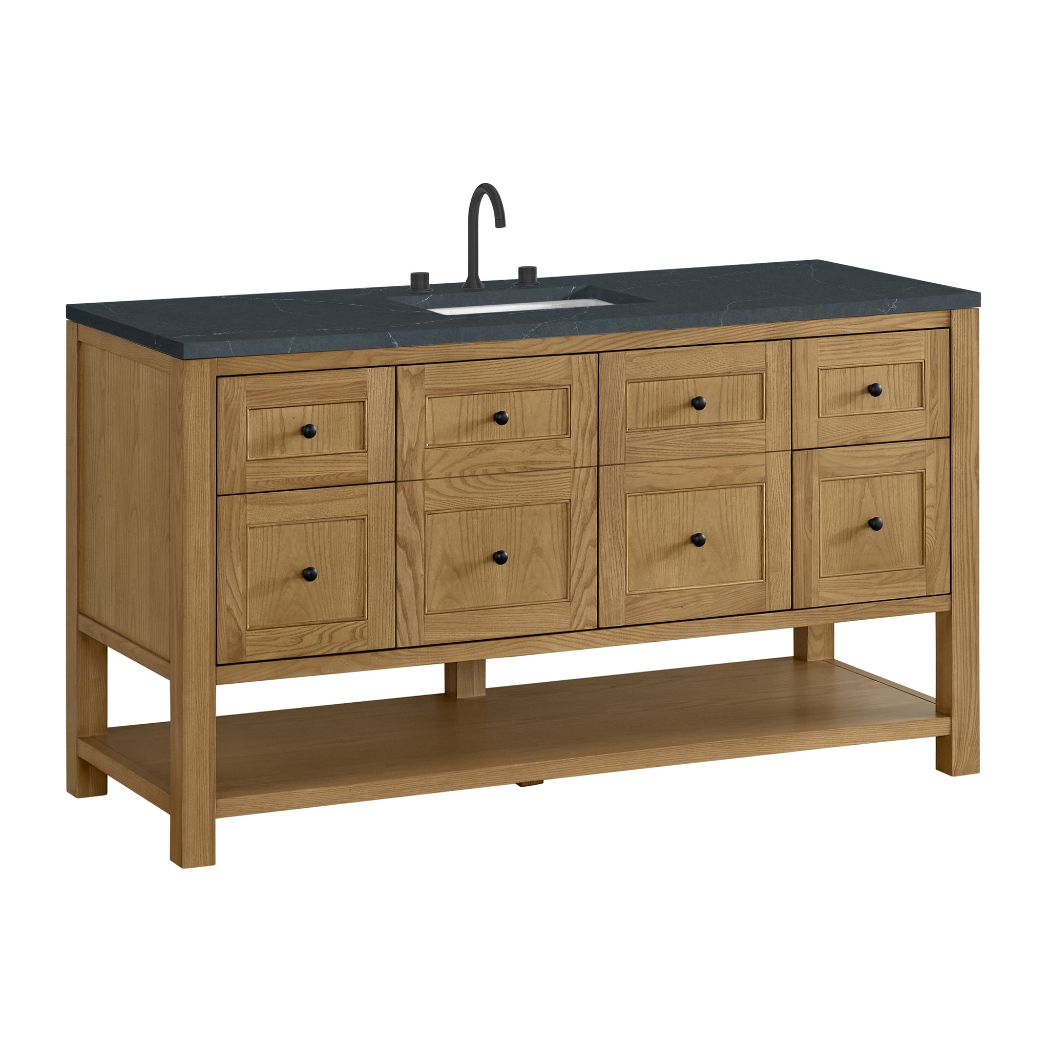 James Martin Breckenridge 60" Single Bathroom Vanity, Light Natural Oak, view 35