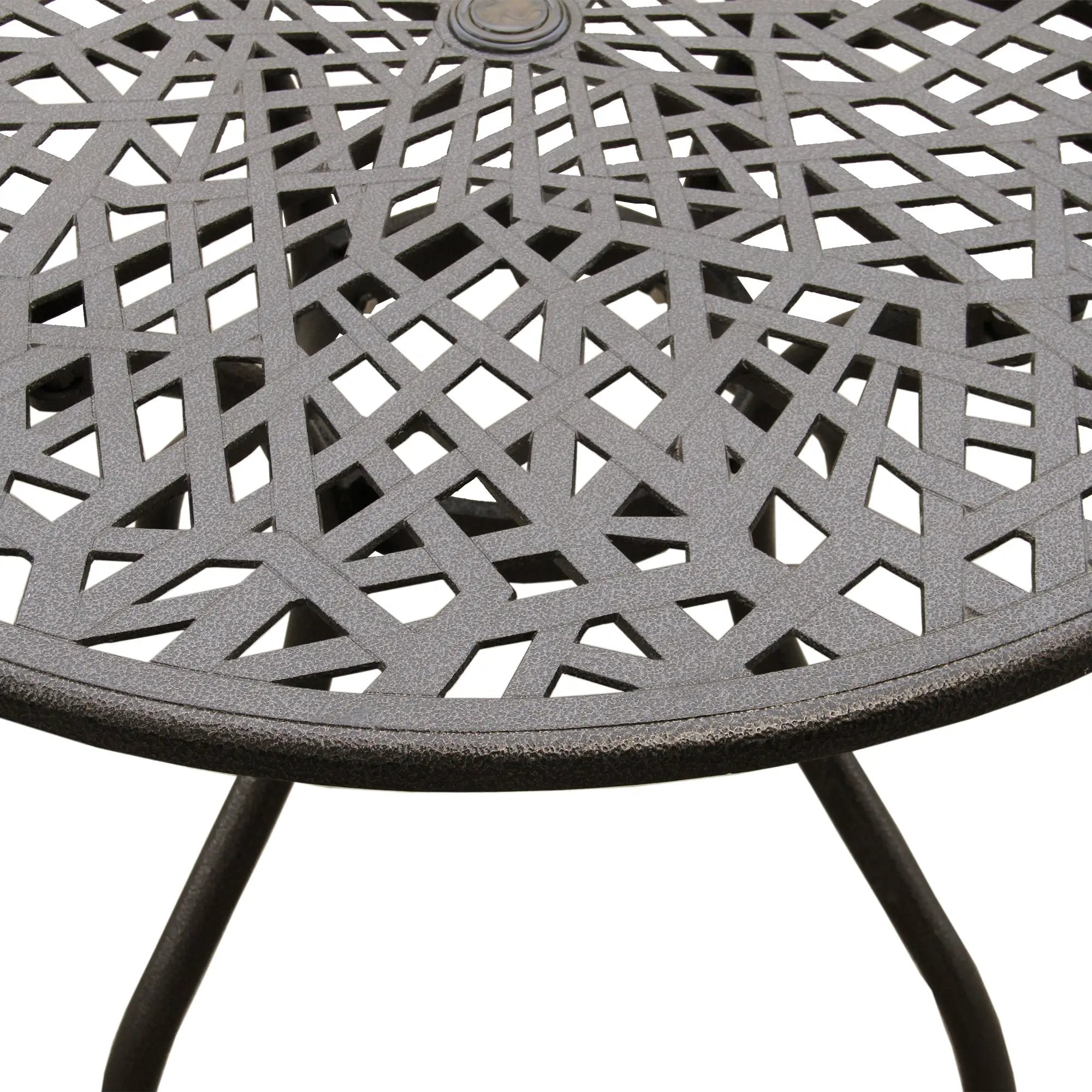 Outdoor Aluminum 5pc Round Patio Dining Set with Four Chairs by Sharicks