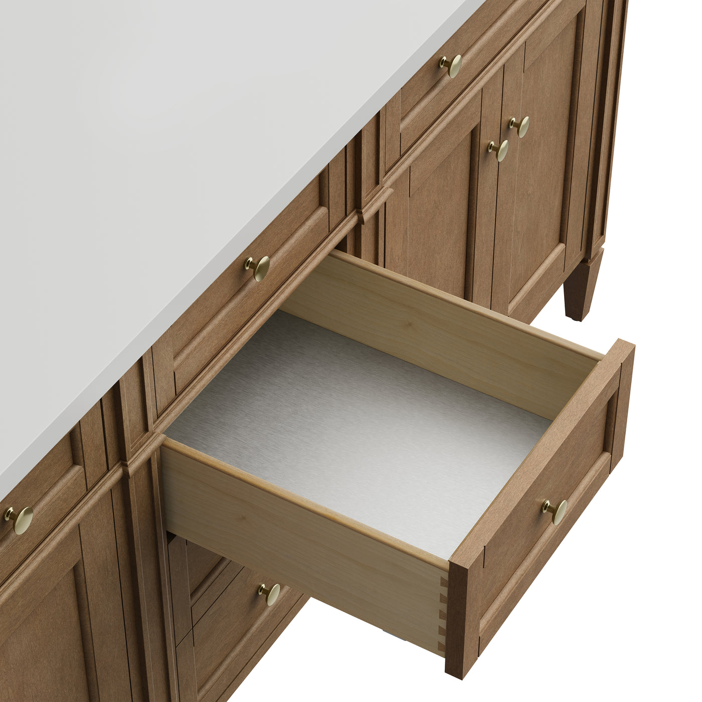 James Martin Brittany 72" Double Bathroom Vanity, Pecan, view 28