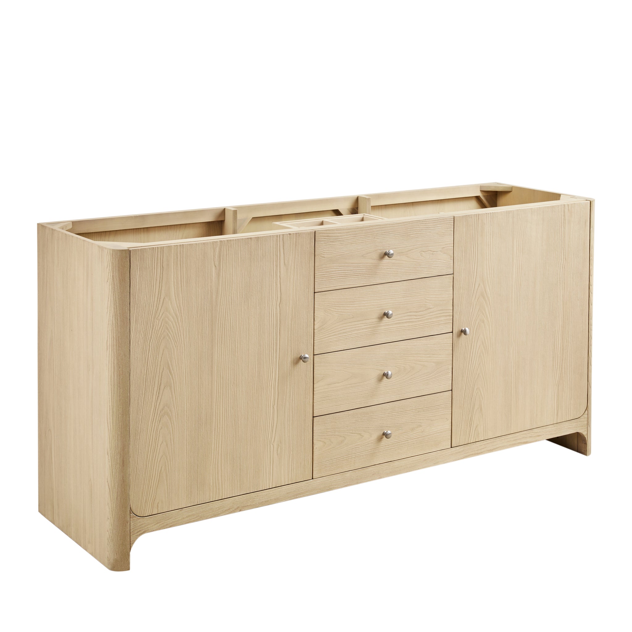 James Martin Gracyn 72" Double Bathroom Vanity, Coastal Driftwood, cabinet without a countertop