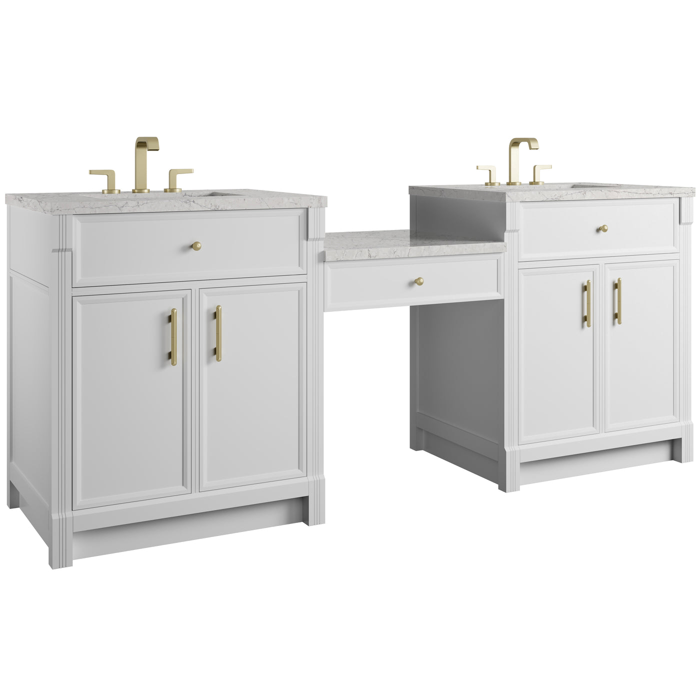 James Martin Bellshire 84" Double Bathroom Vanity, Bright White, view 34