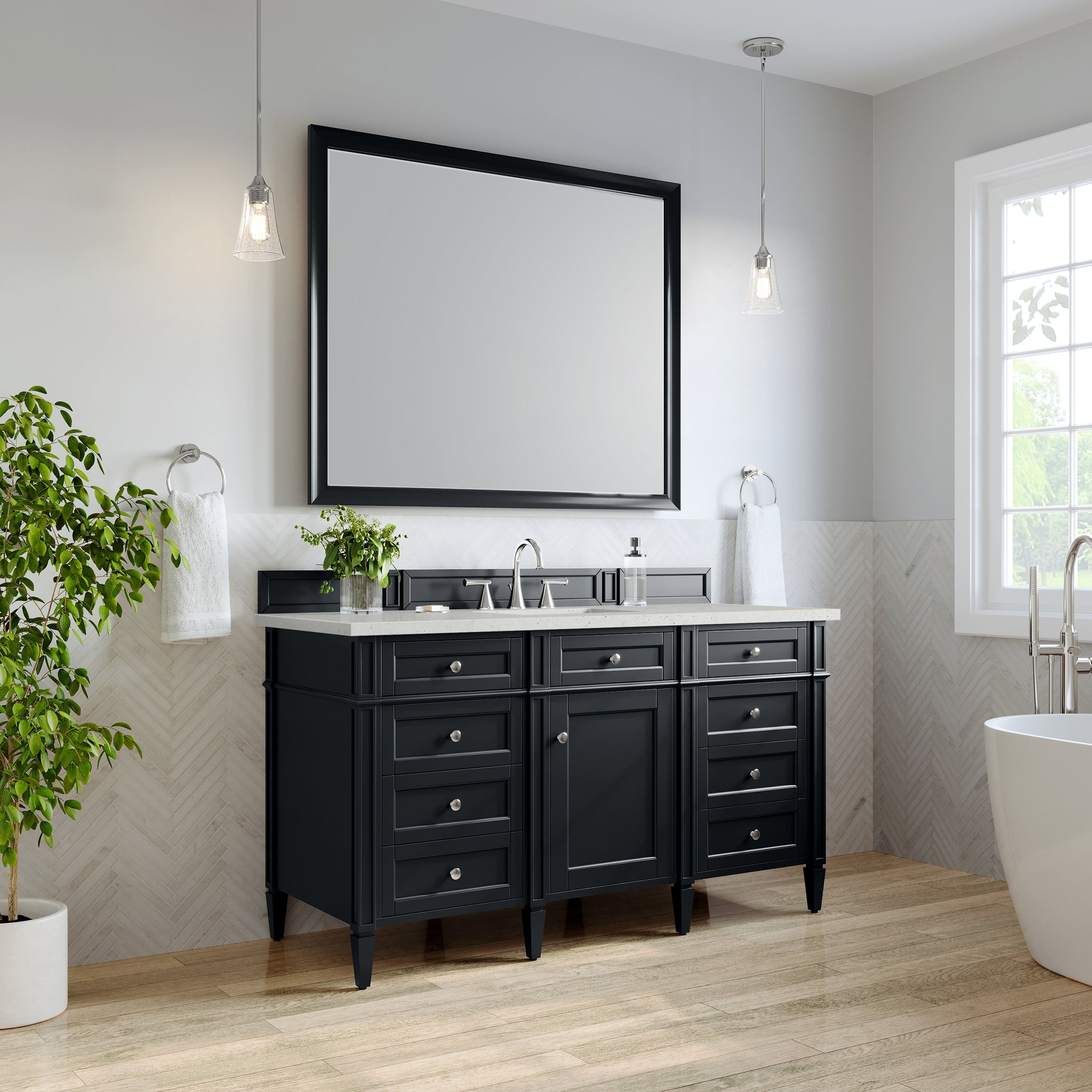 James Martin Brittany 60" Single Bathroom Vanity, Black Onyx, view 24