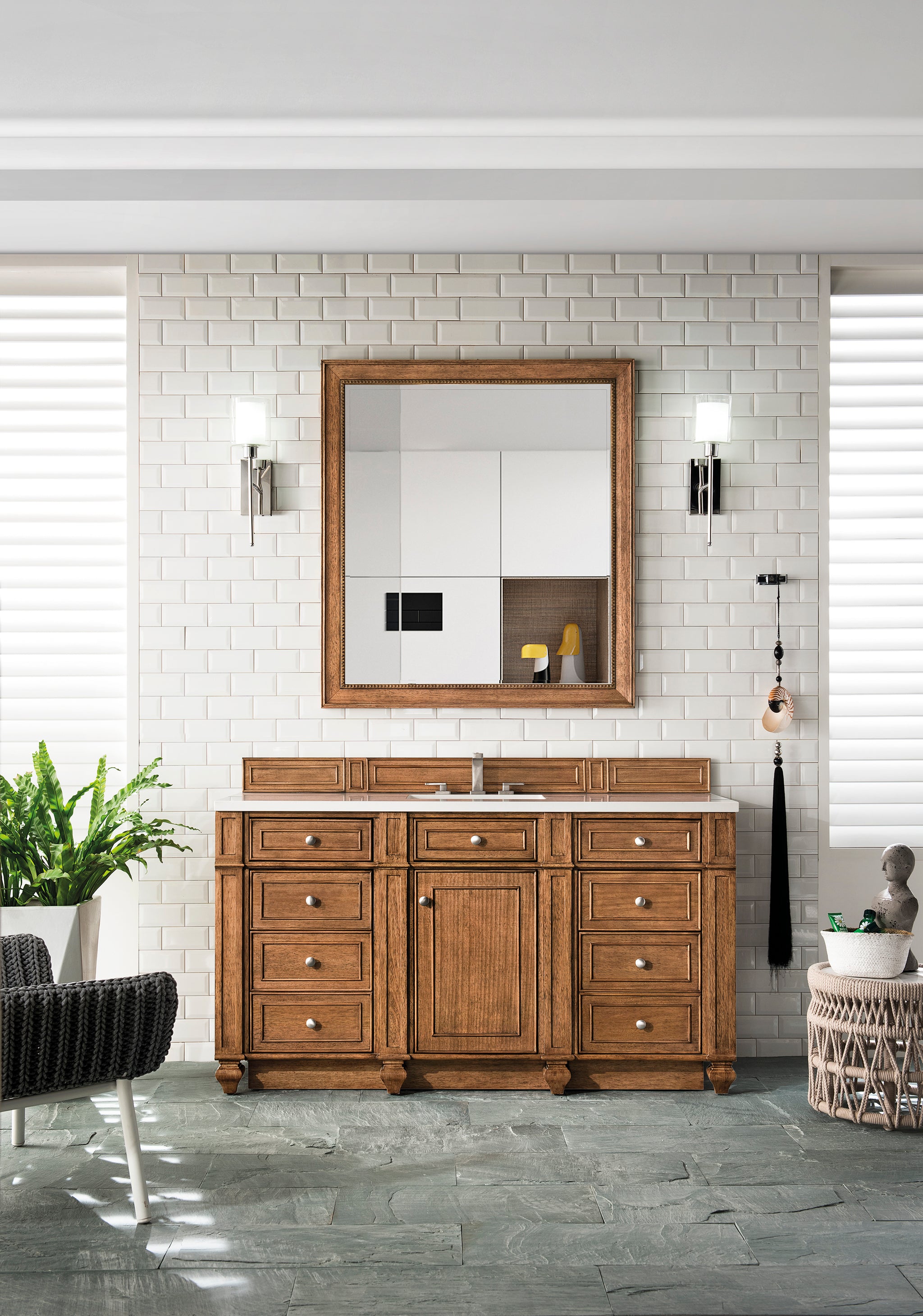 James Martin Bristol 60" Single Bathroom Vanity, Saddle Brown, view 39
