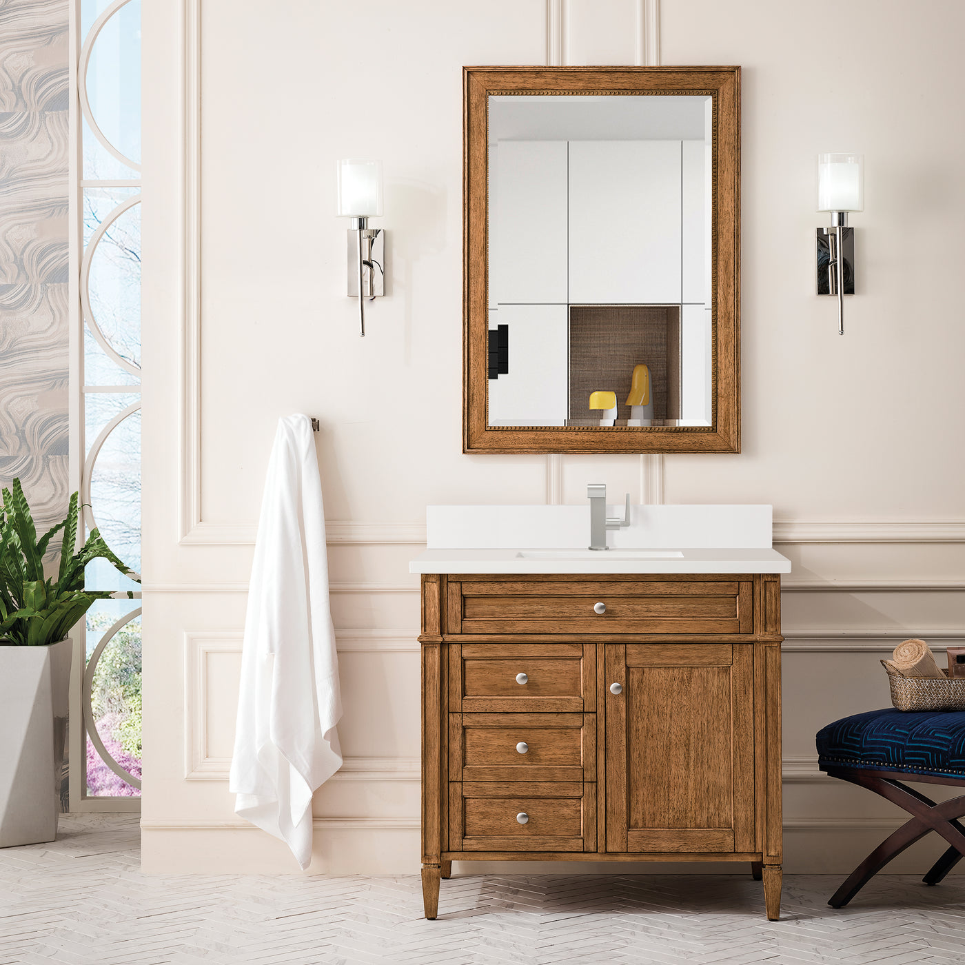 James Martin Brittany 36" Single Bathroom Vanity, Saddle Brown, view 24