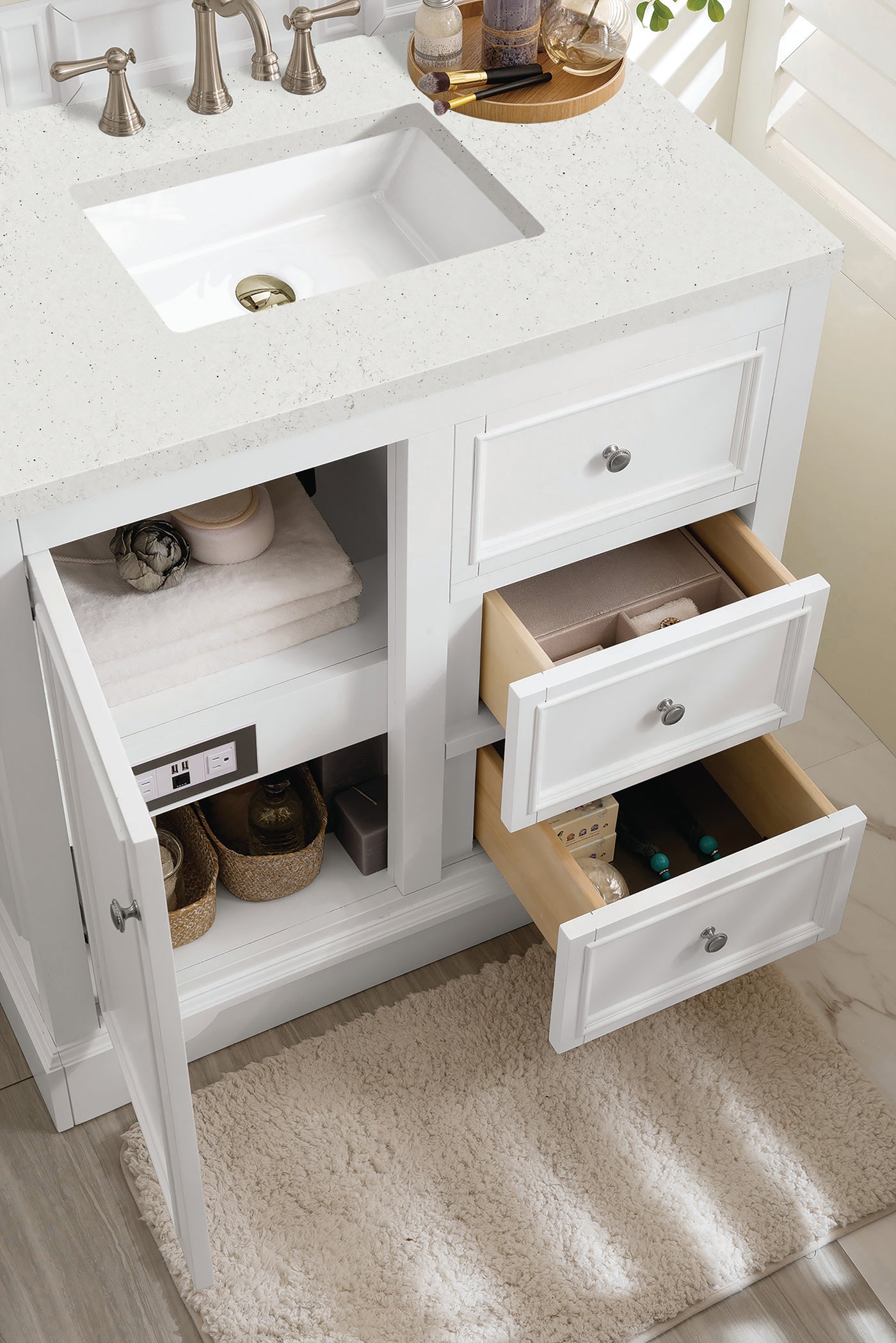 James Martin De Soto 36" Single Bathroom Vanity, Bright White, view 19