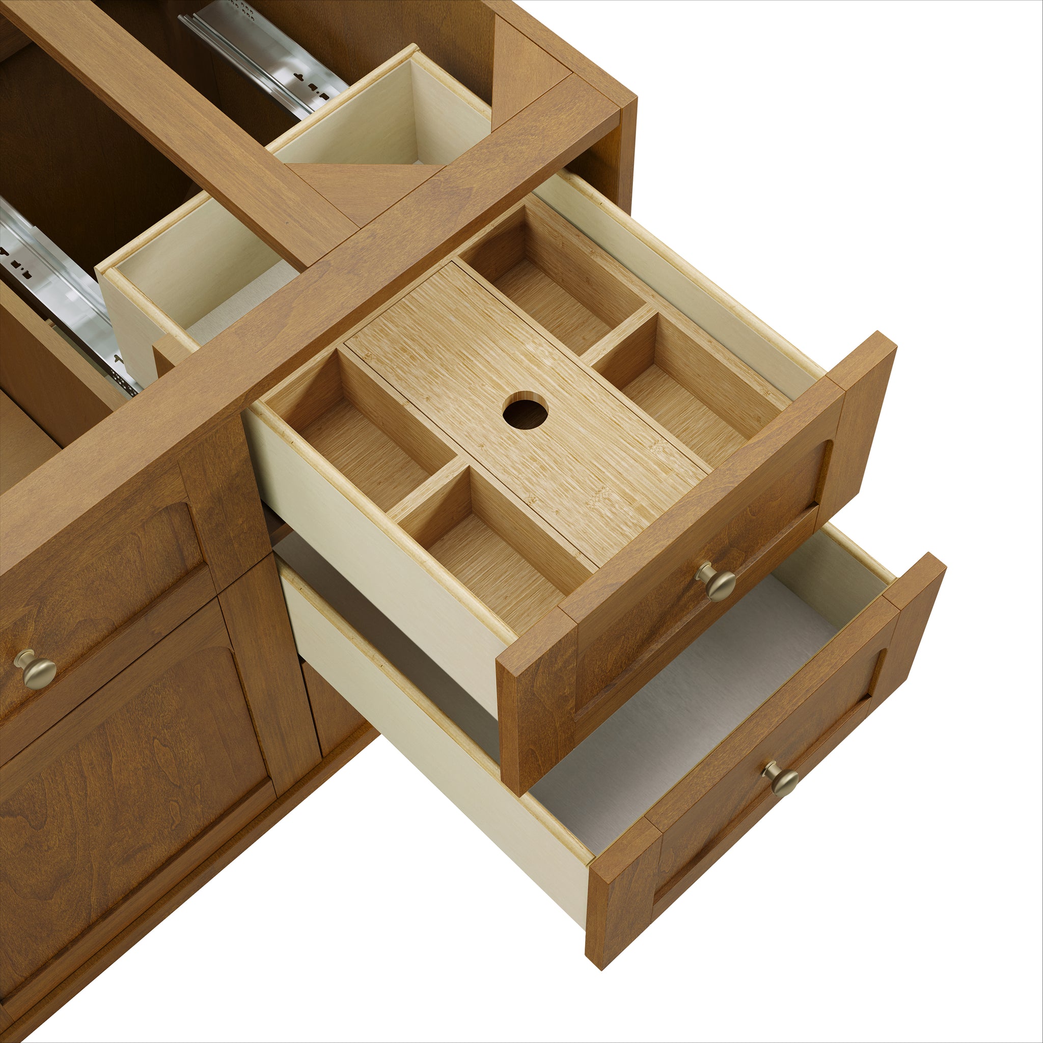 James Martin Laurent 48" Dual Mount Single Bathroom Vanity, Honey Oak, view 30
