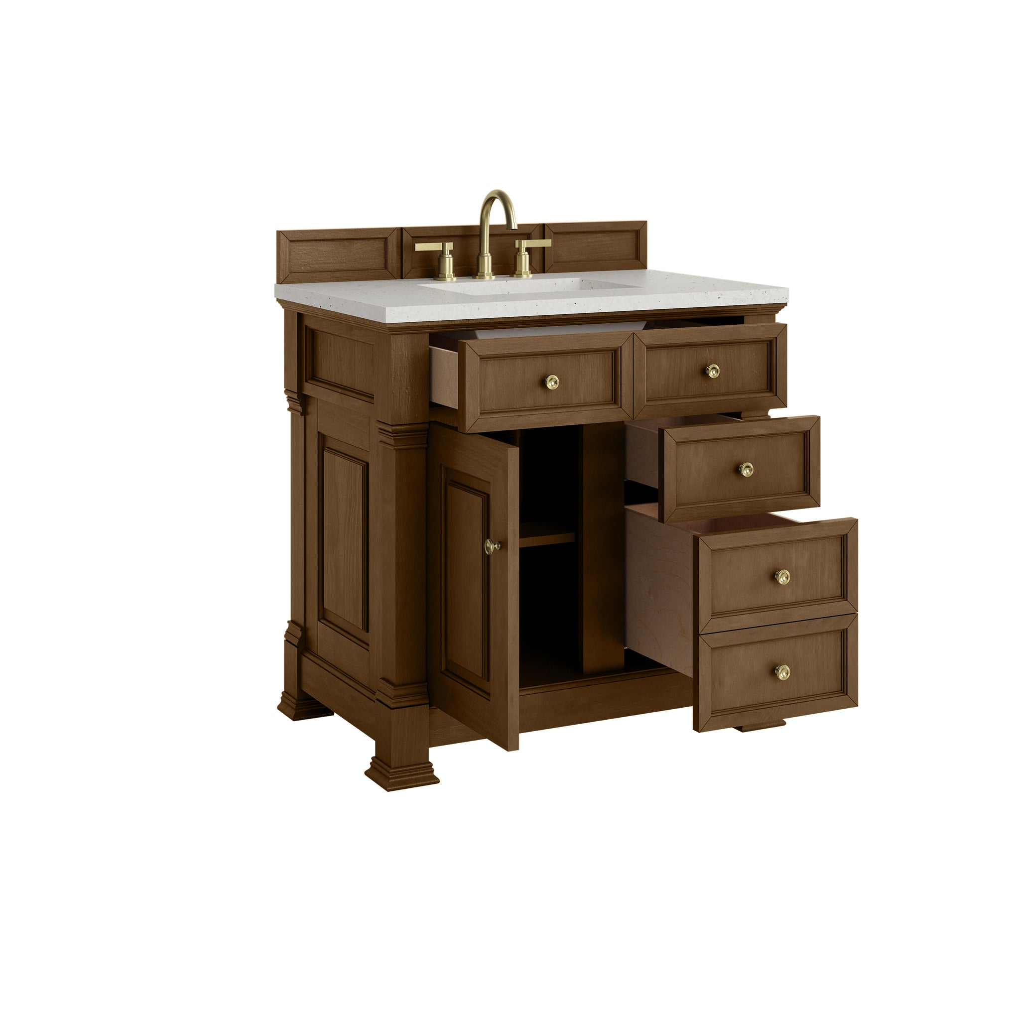 James Martin Brookfield 36" Single Bathroom Vanity, Honey Oak, view 22