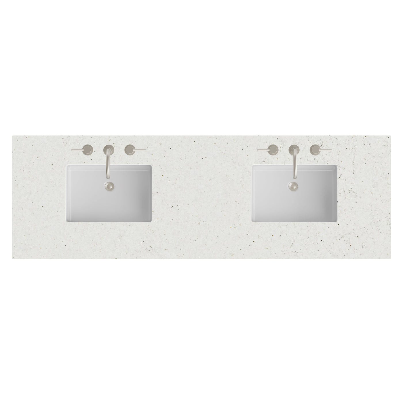 James Martin 72" Double Vanity Top with Lime Delight (Silestone) countertop