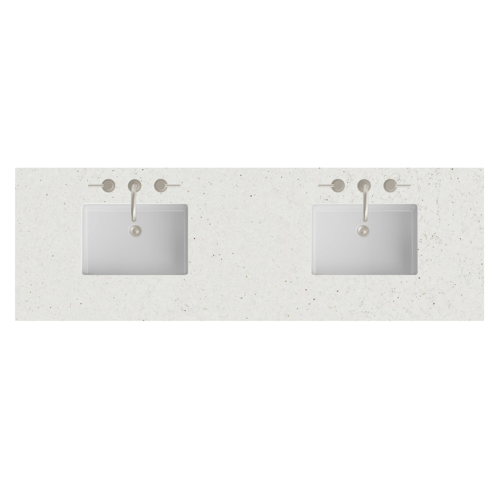 James Martin 72" Double Vanity Top with Lime Delight (Silestone) countertop